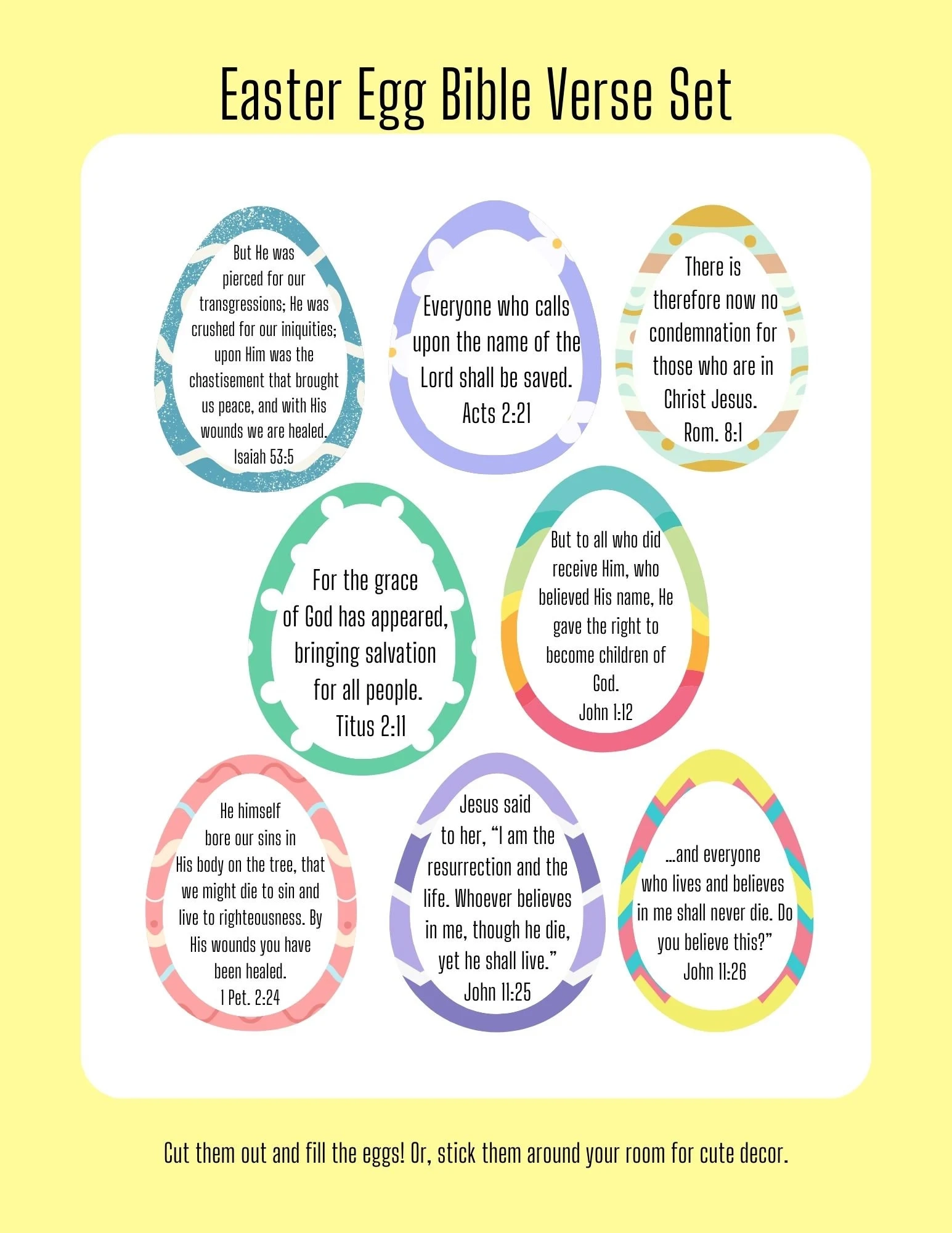 Easter Egg Bible Verse Print And Cut Egg