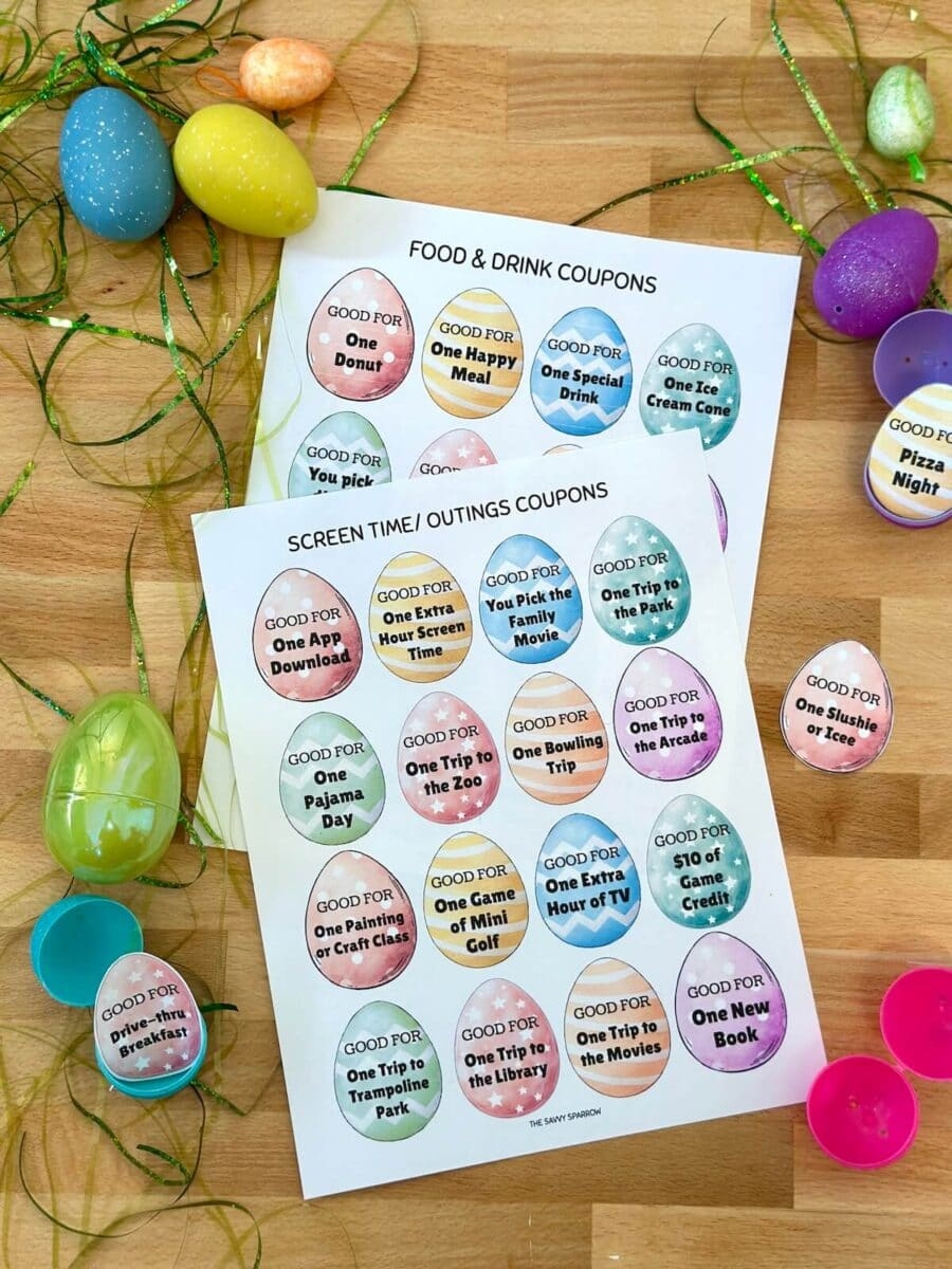 Easter Egg Coupons Free Printable