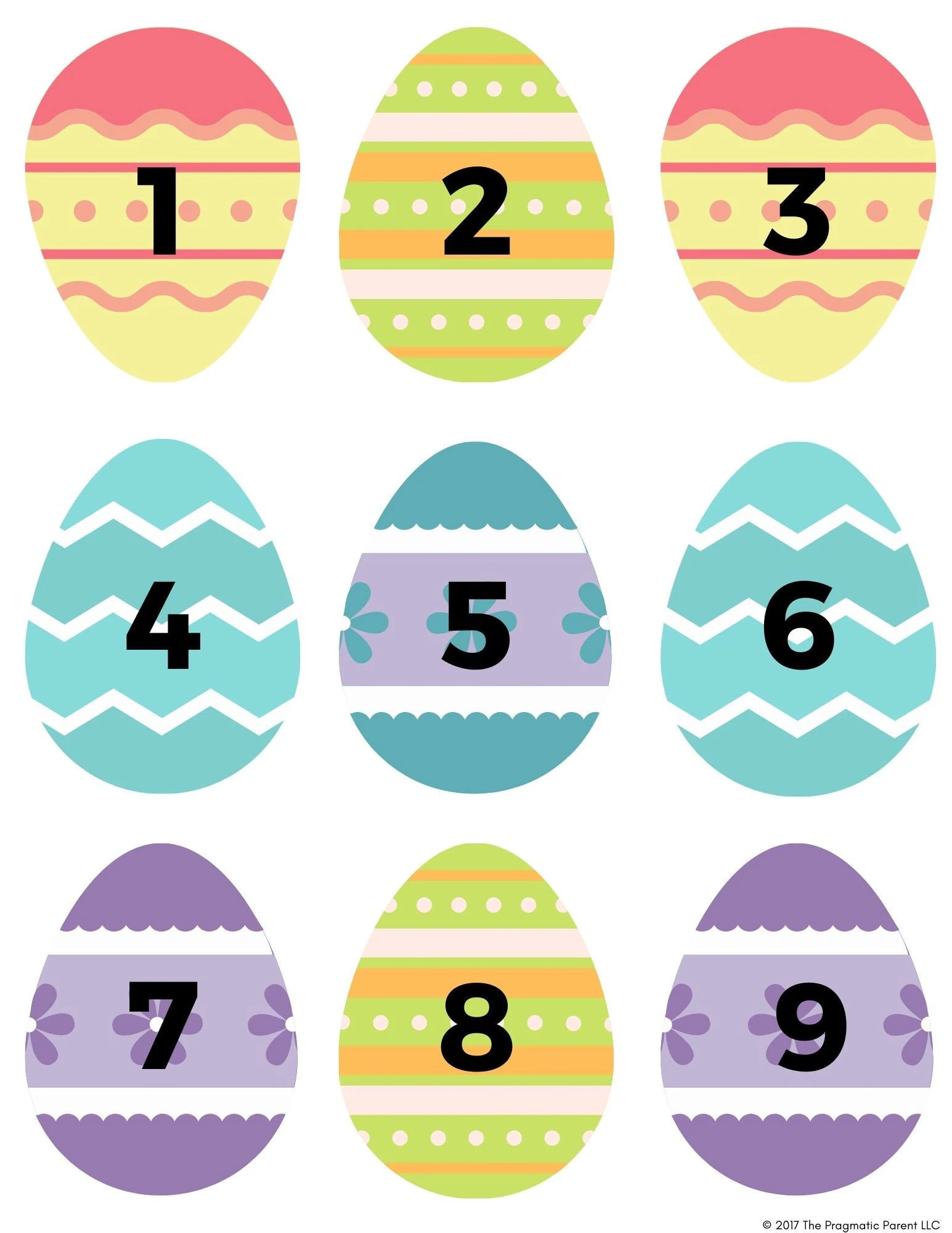Easter Egg Number Scavenger Hunt