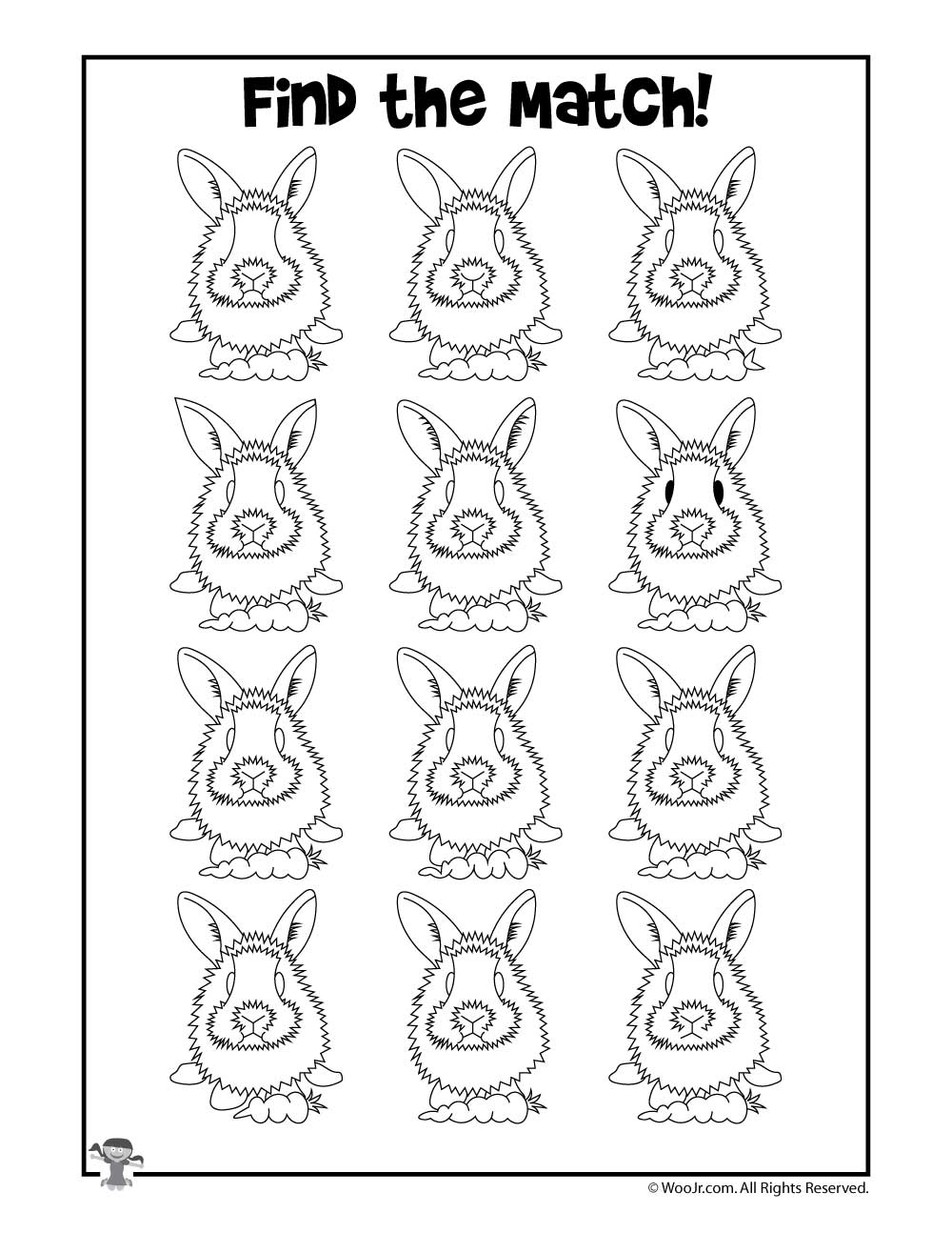 Easter Find Differencematch Printable Activity Pages
