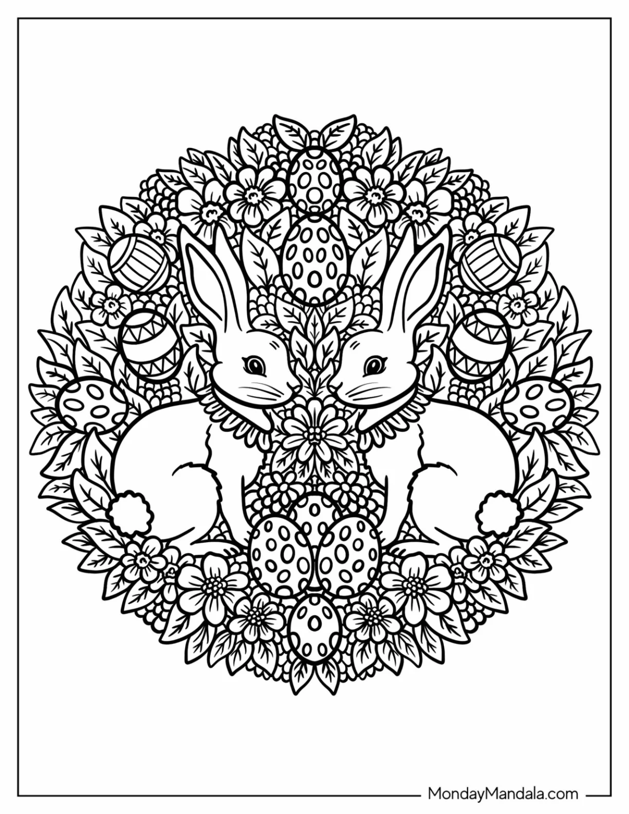 Easter Mandala Coloring Pages