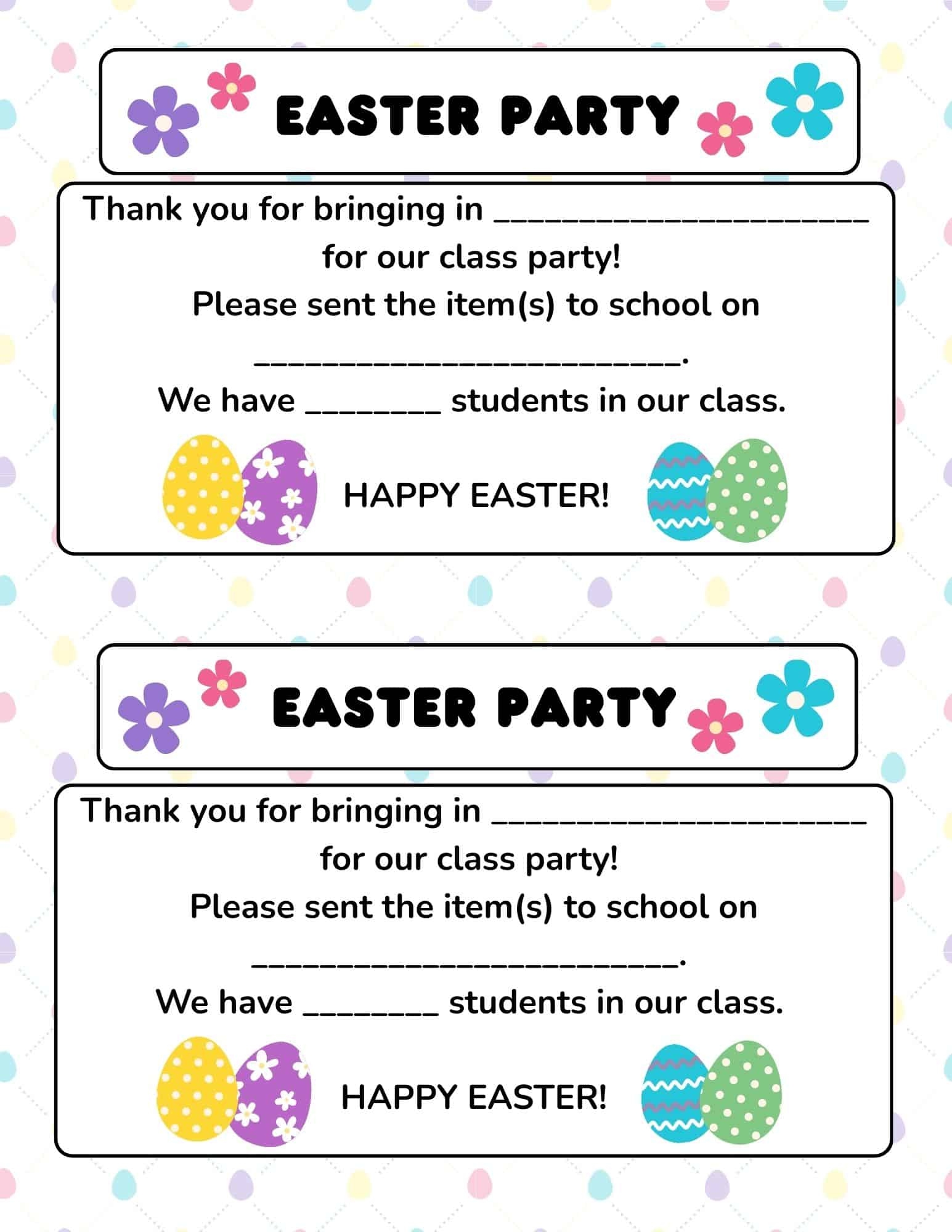 printable easter party sign up sheet printable easter party sign up sheet