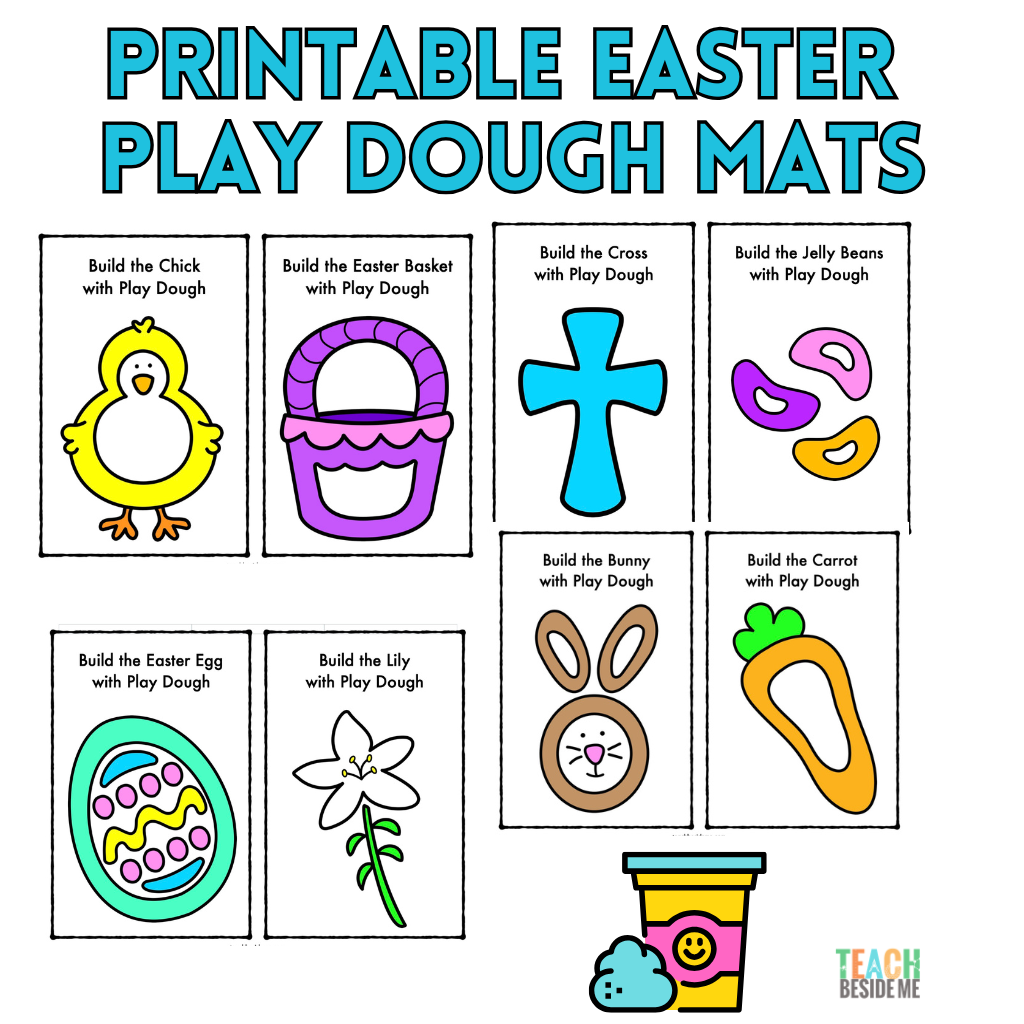 Easter Play Dough Mats Printable Fine Motor Activity For Kids