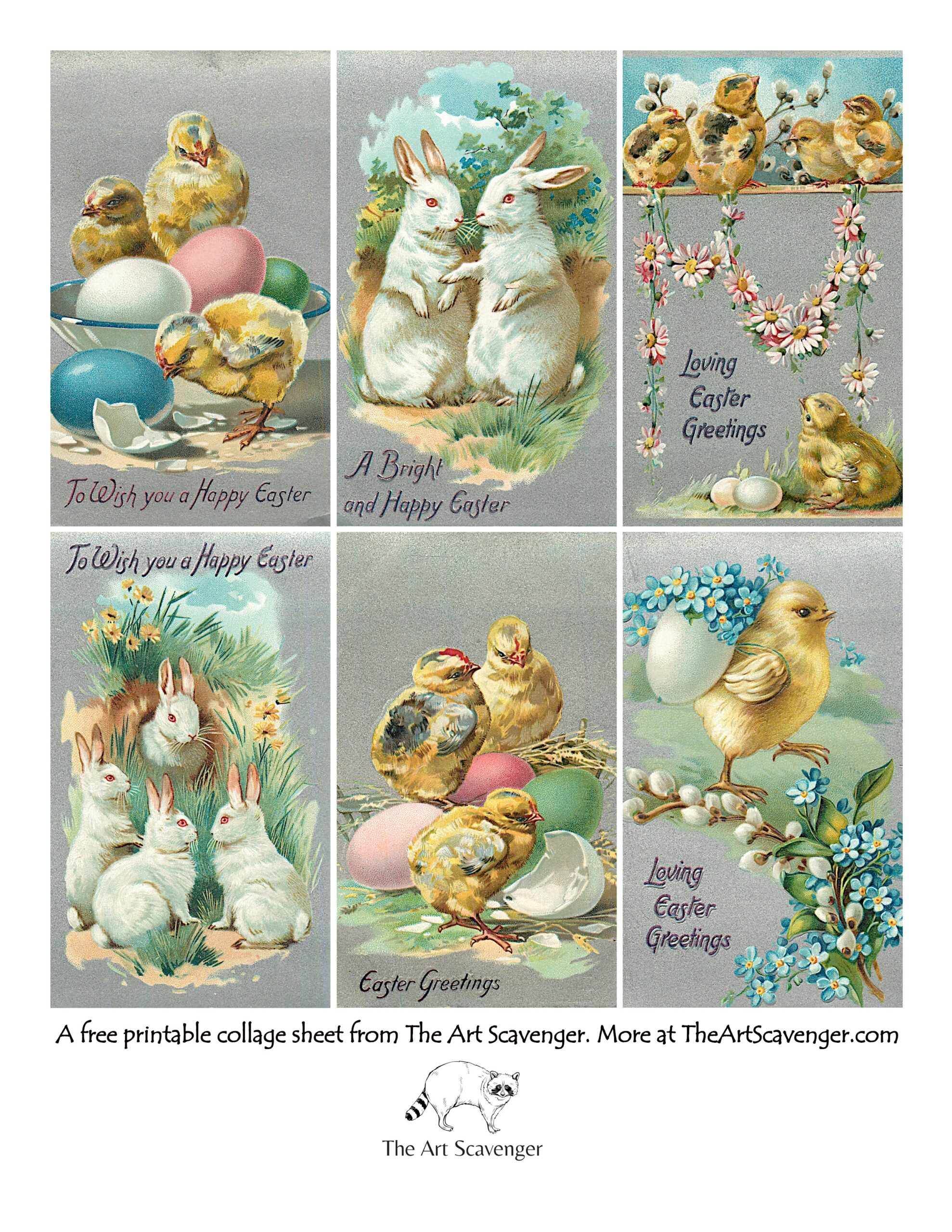 free vintage easter printable