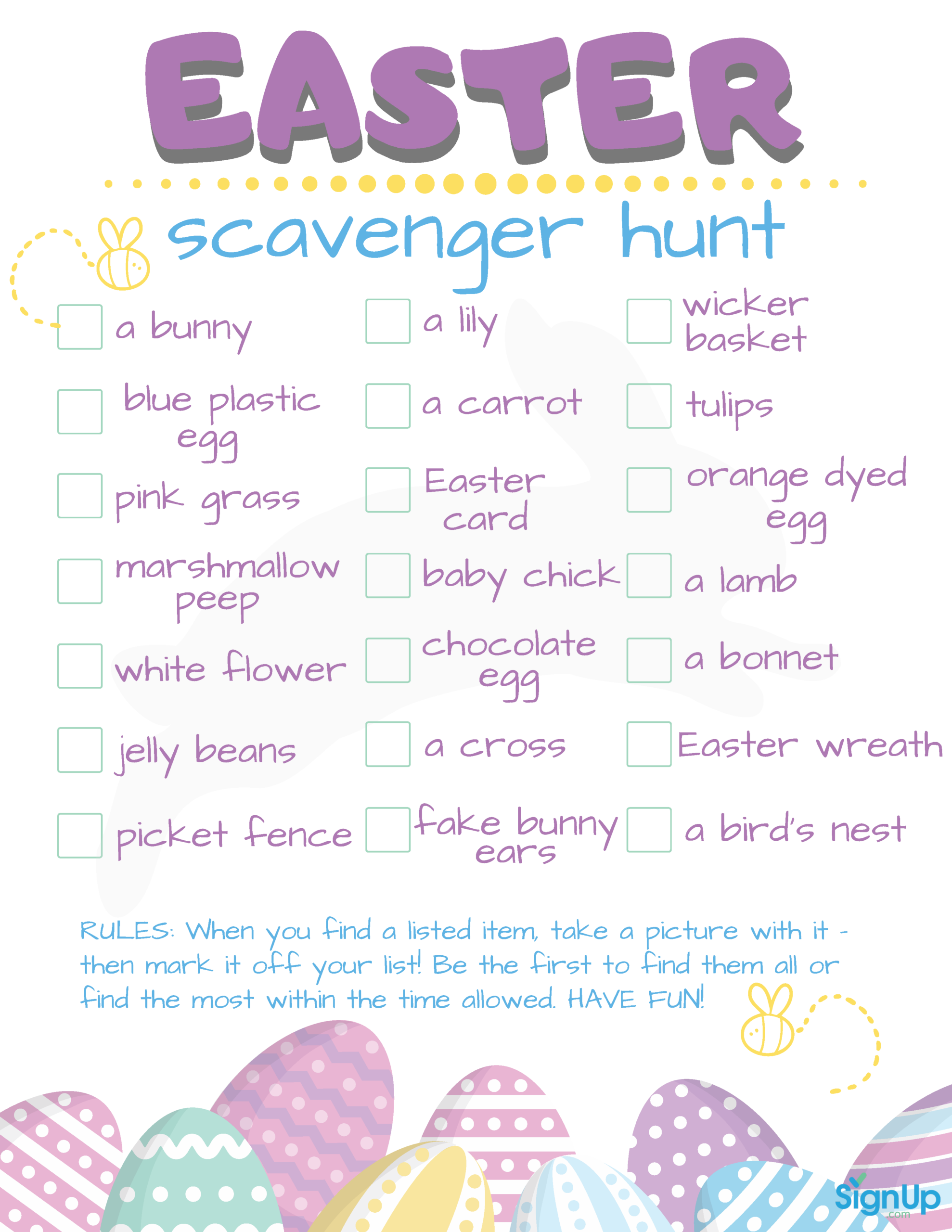 Easter Scavenger Hunt Easter Scavenger Hunt