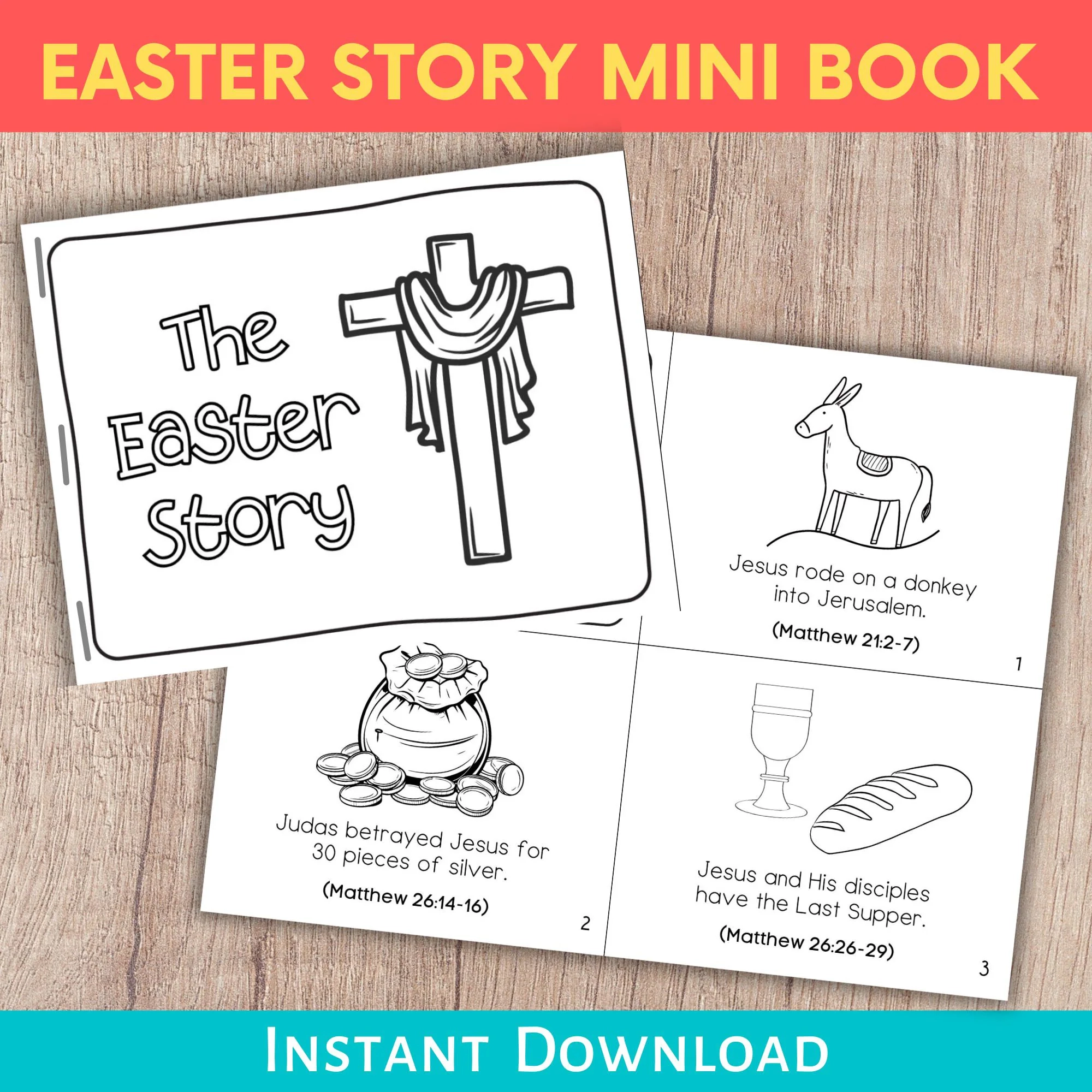 Easter Story Mini Book Easter Story