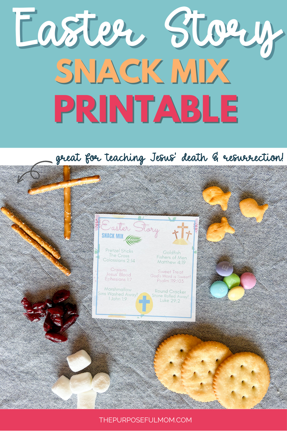 Easter Story Snack Mix Free Printable