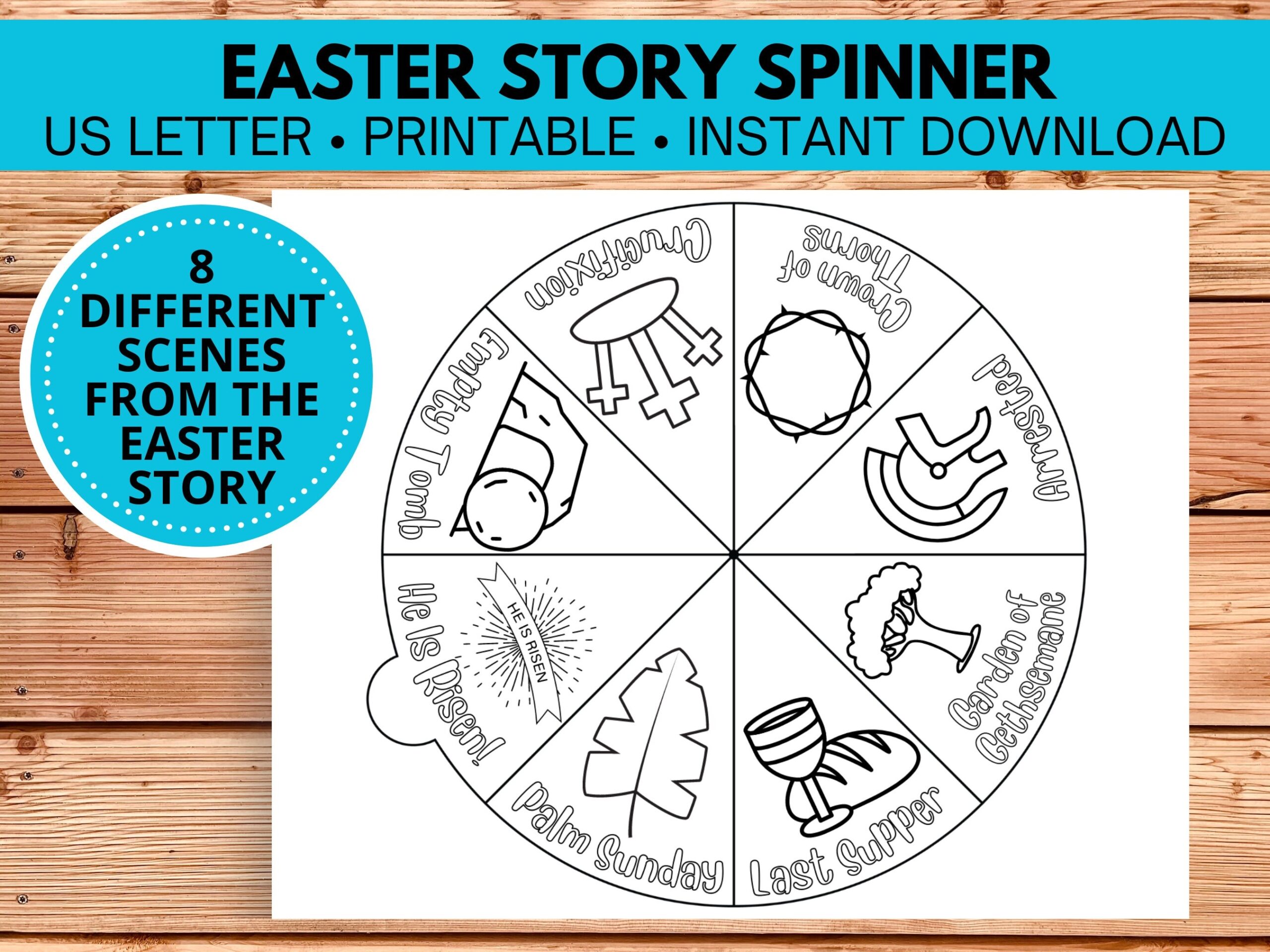 Easter Story Spinner Easter Story Wheel Easter Story Spinner Easter Story Wheel