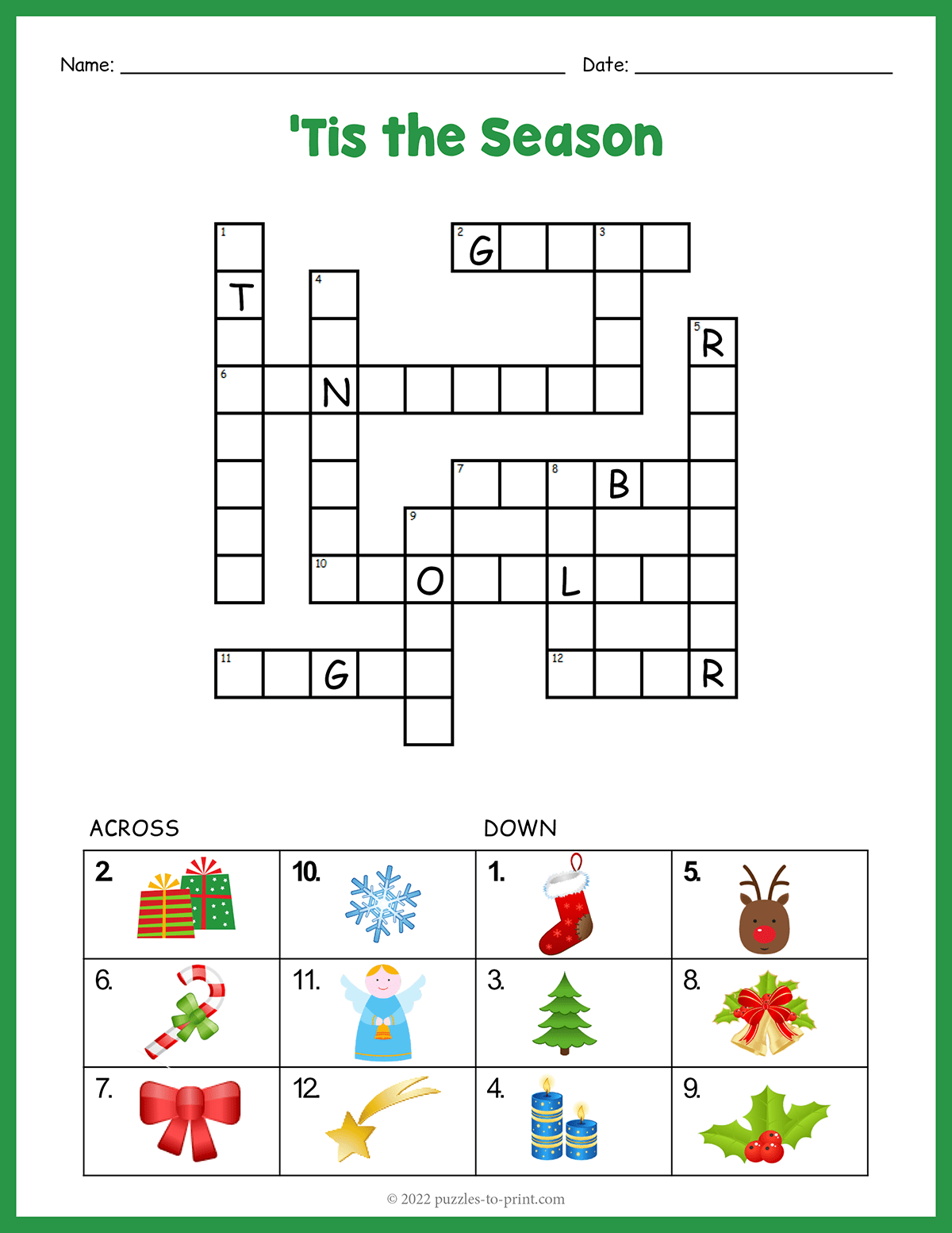 Easy Christmas Crossword shtml Easy Christmas Crossword shtml