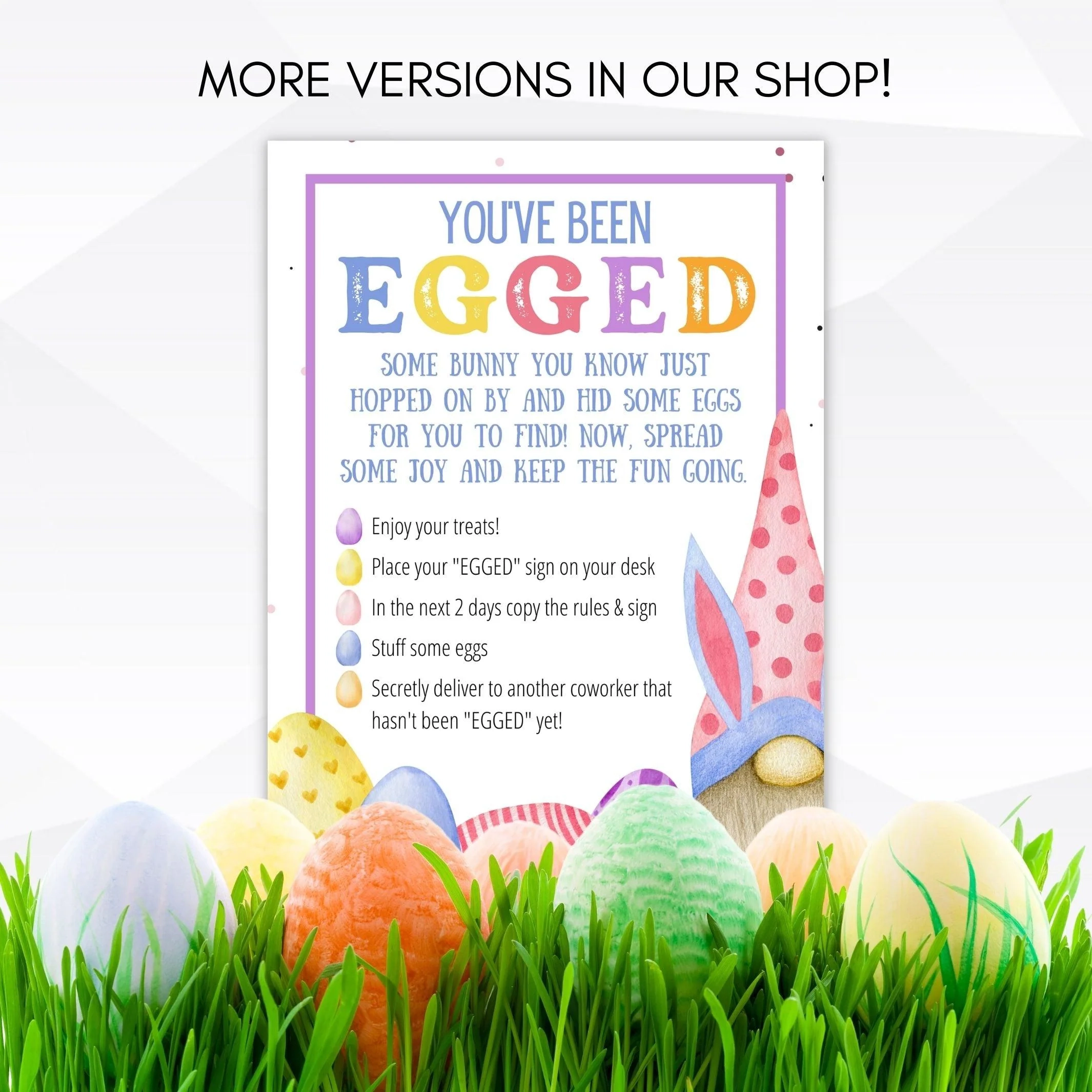 Egg My Yard Coworker Office Egged Game Print Use 1
