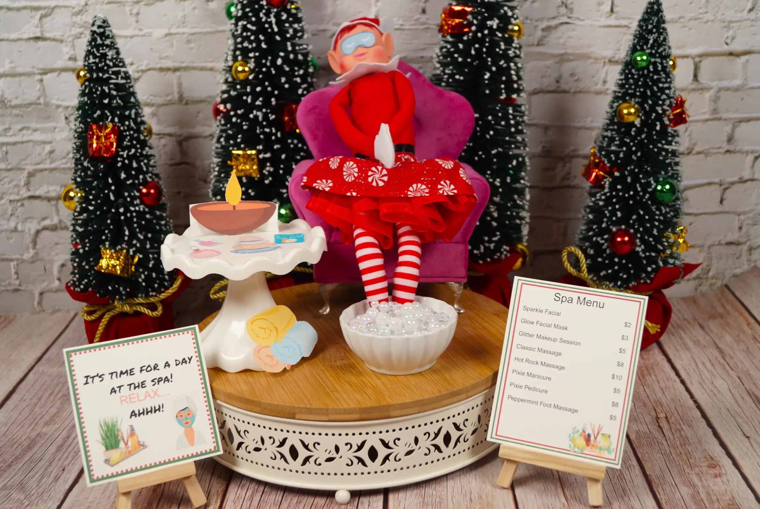 Elf Spa Day Template Christmas Elf