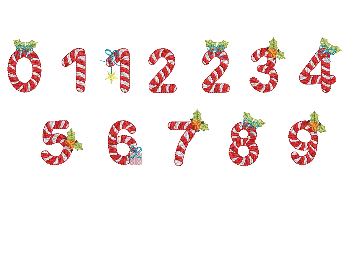 Embroidering Advent Calendar Numbers With Embroidery Freebie