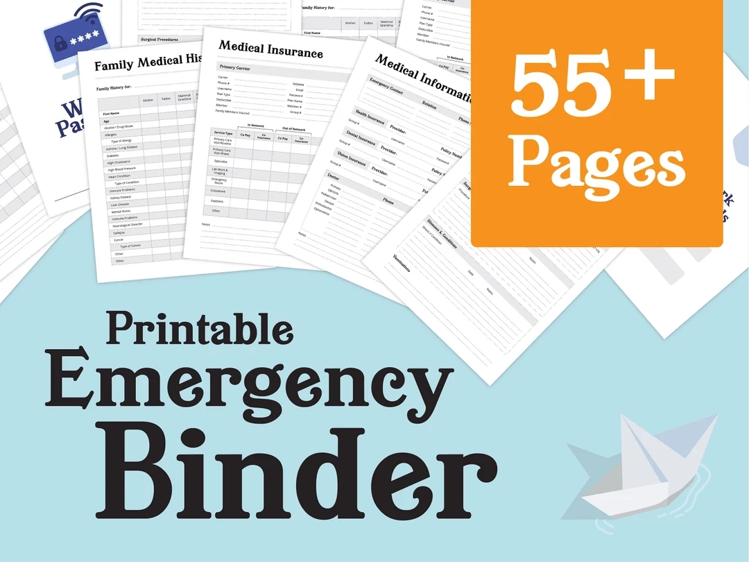 emergency binder printables free emergency binder printables free