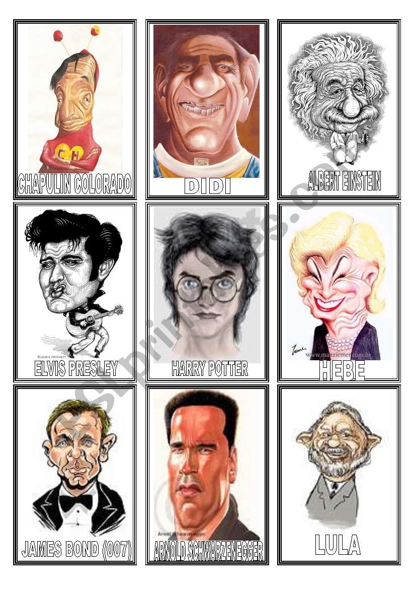 FAMOUS People CARICATURES Game 252251 FAMOUS People CARICATURES Game 252251