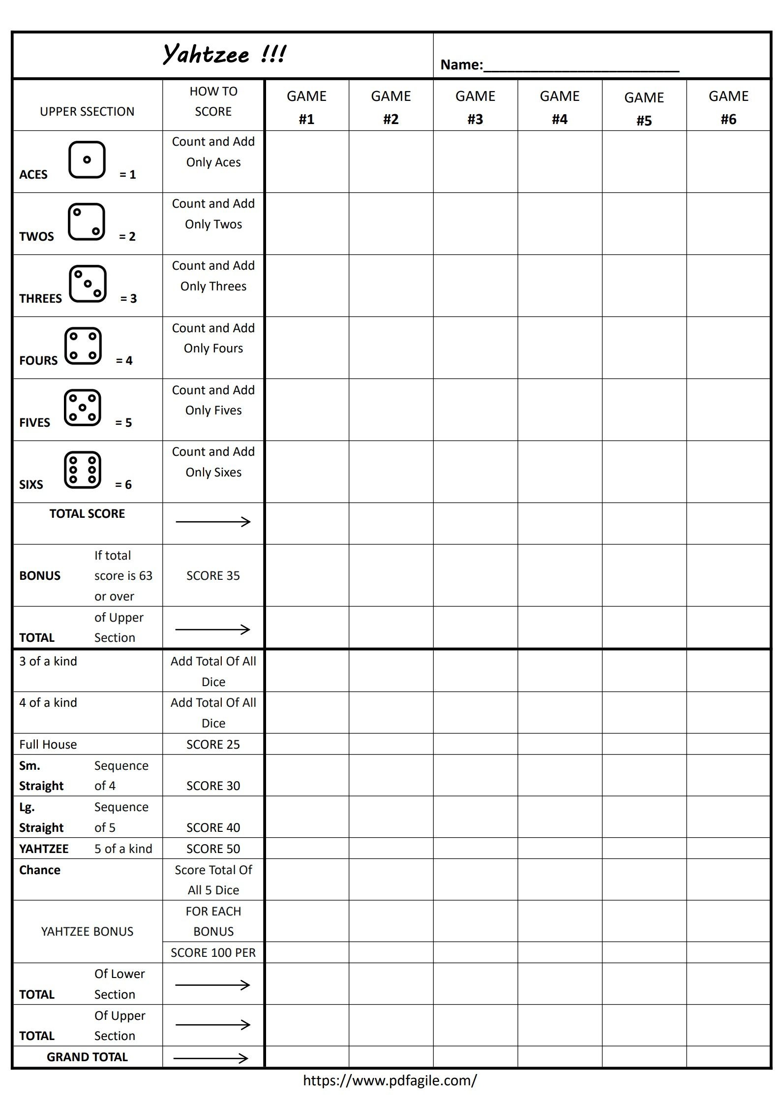 free printable farkle score sheet