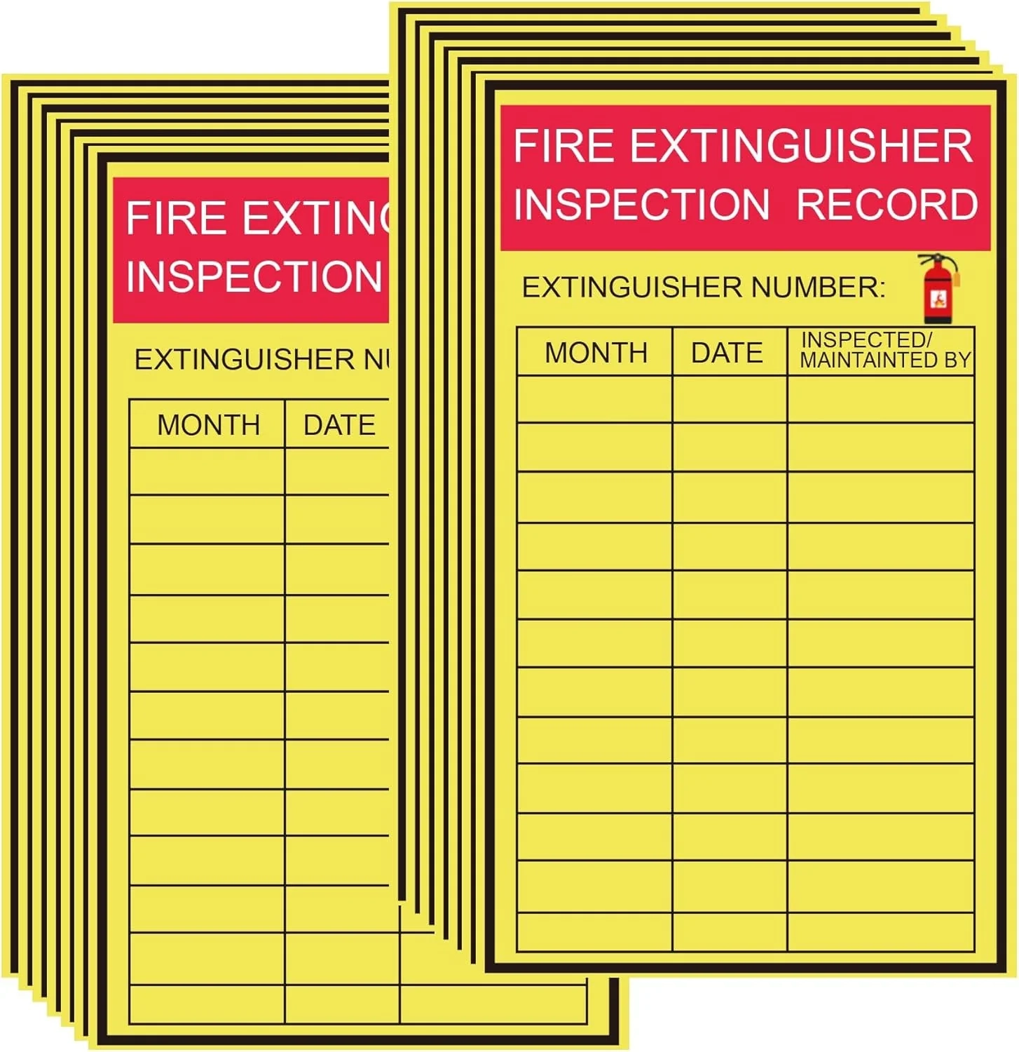 Fire Extinguisher Inspection Tags