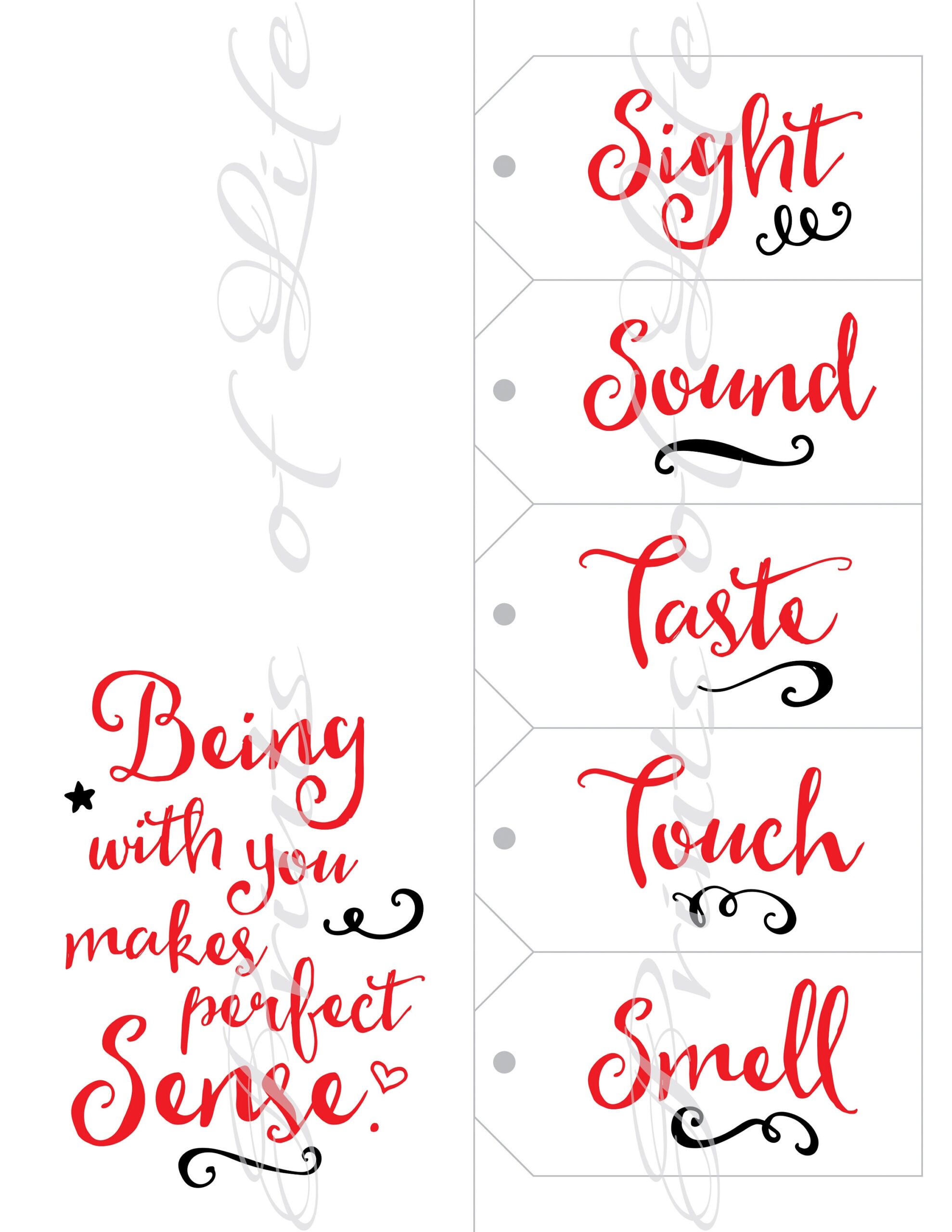 5 senses gift tags free printable 5 senses gift tags free printable