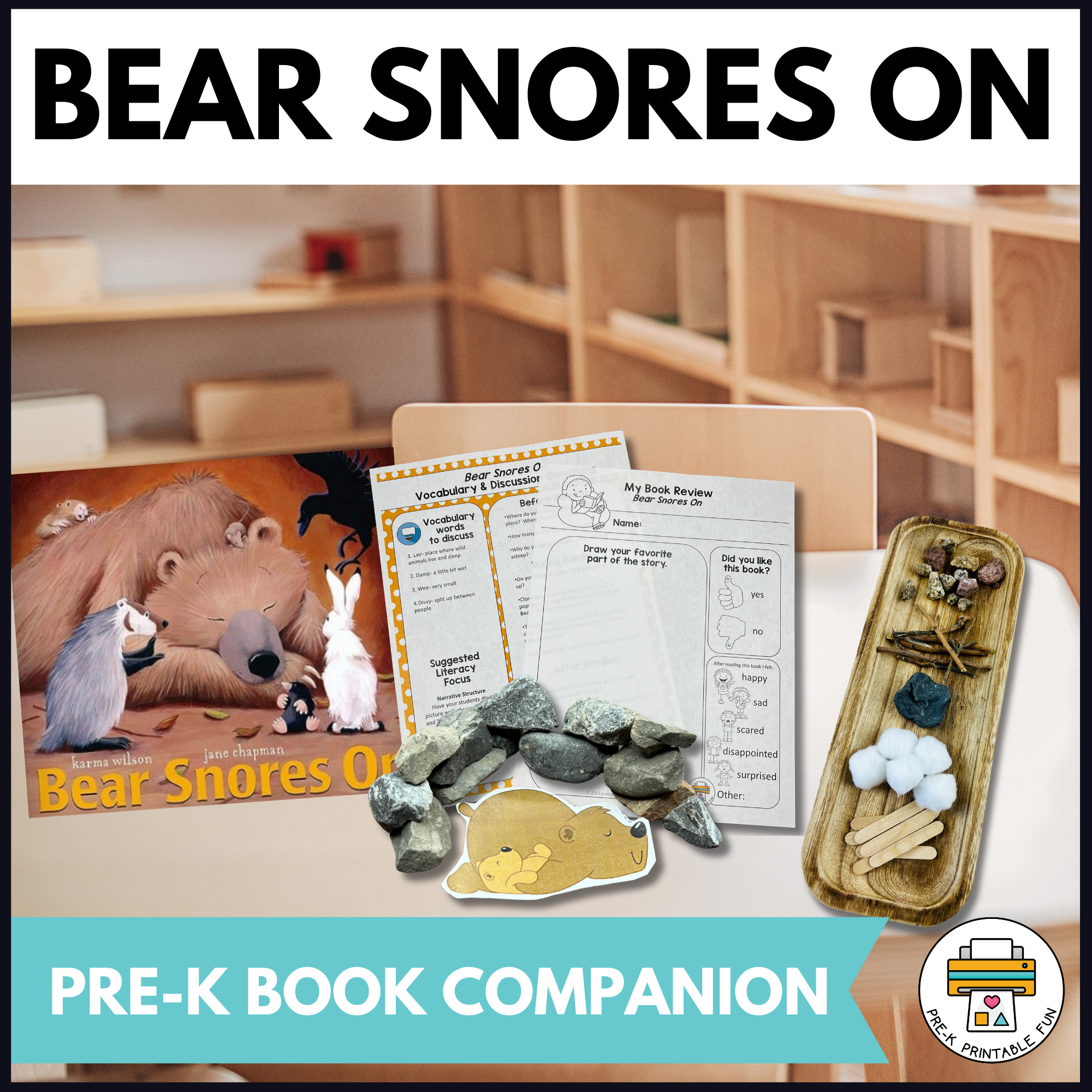 Free Bear Snores On Book Companion And Den Building STEM Activity