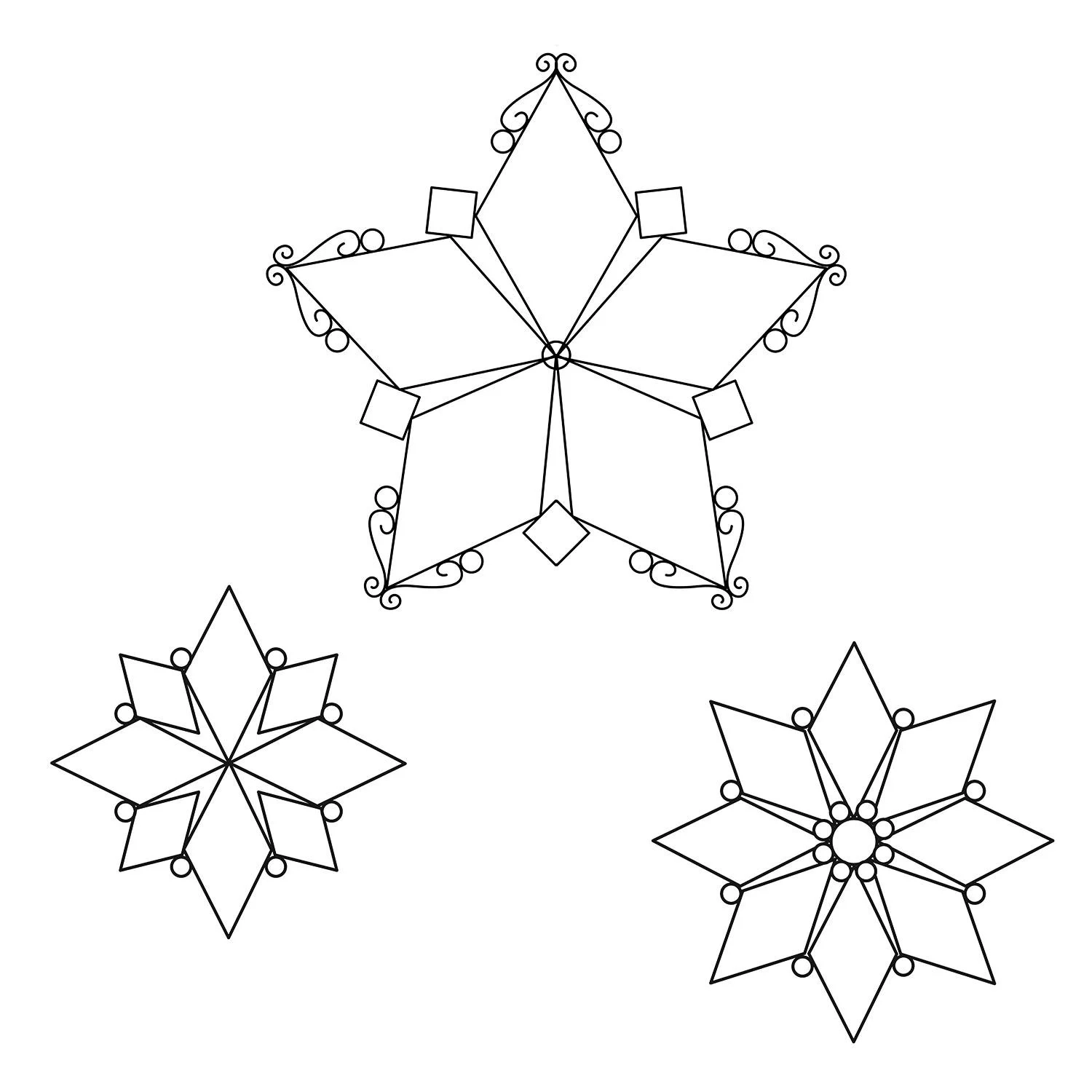 Free Bevel Snowflake Patterns