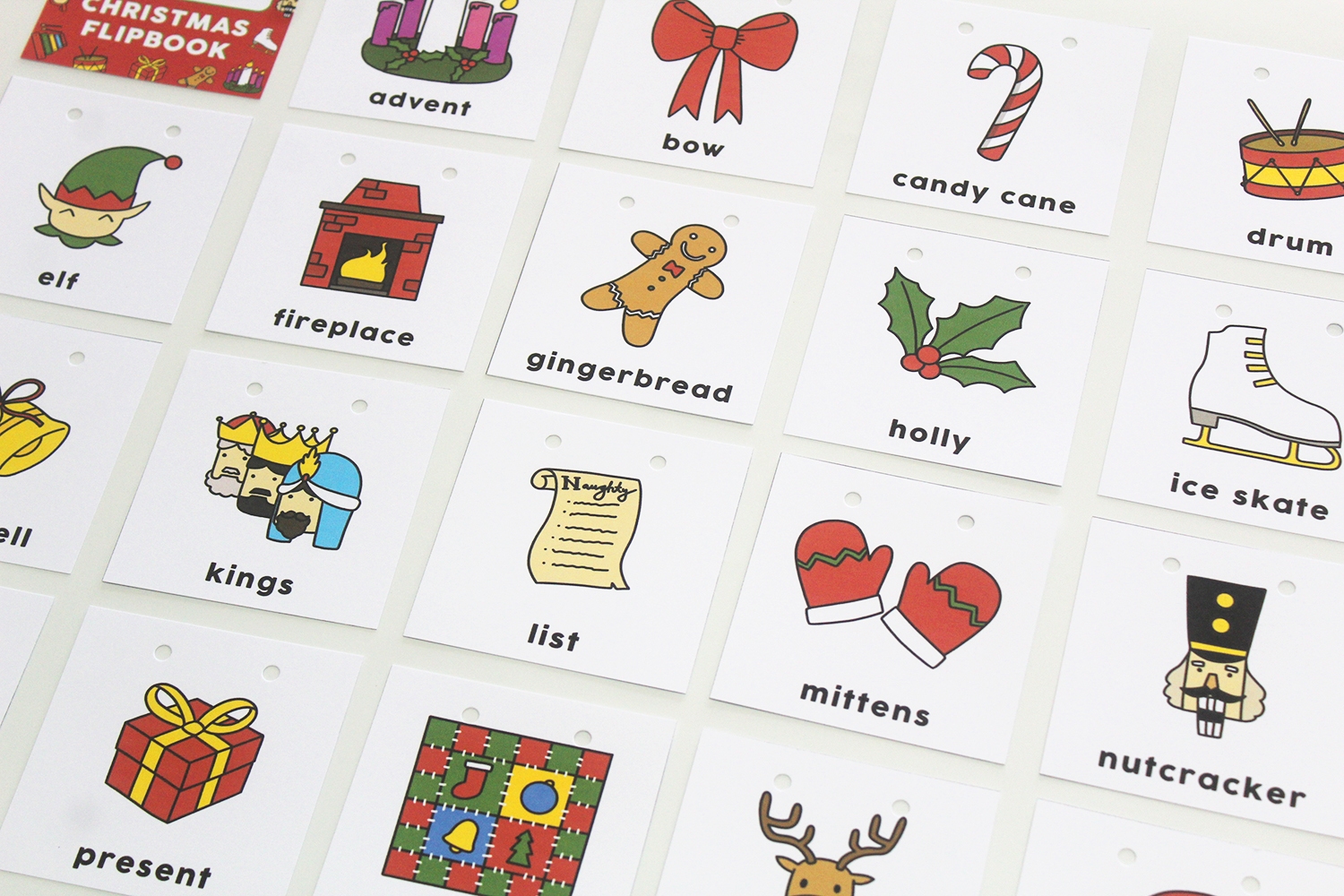Free Christmas Alphabet Flipbook Printable