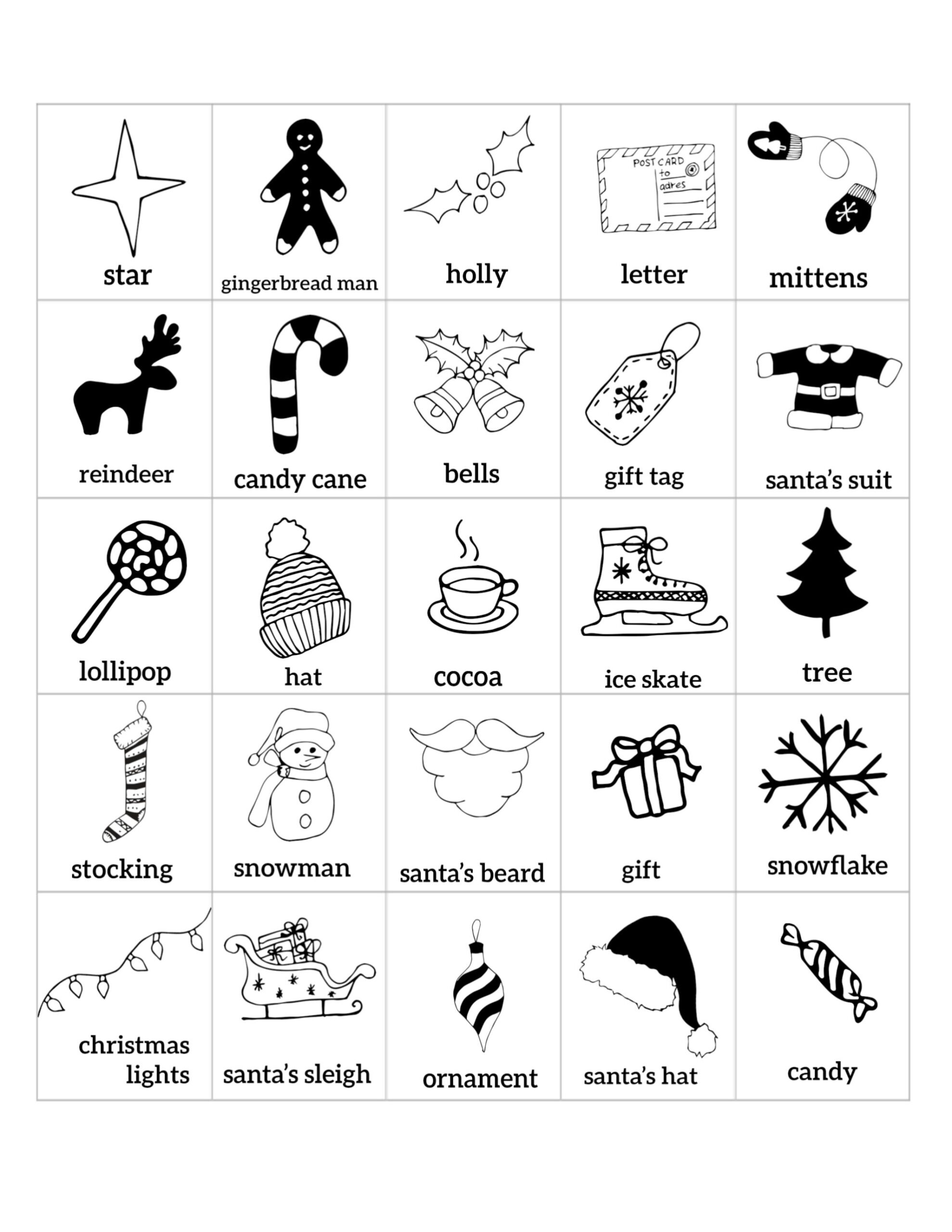 Free Christmas Bingo Printable Cards