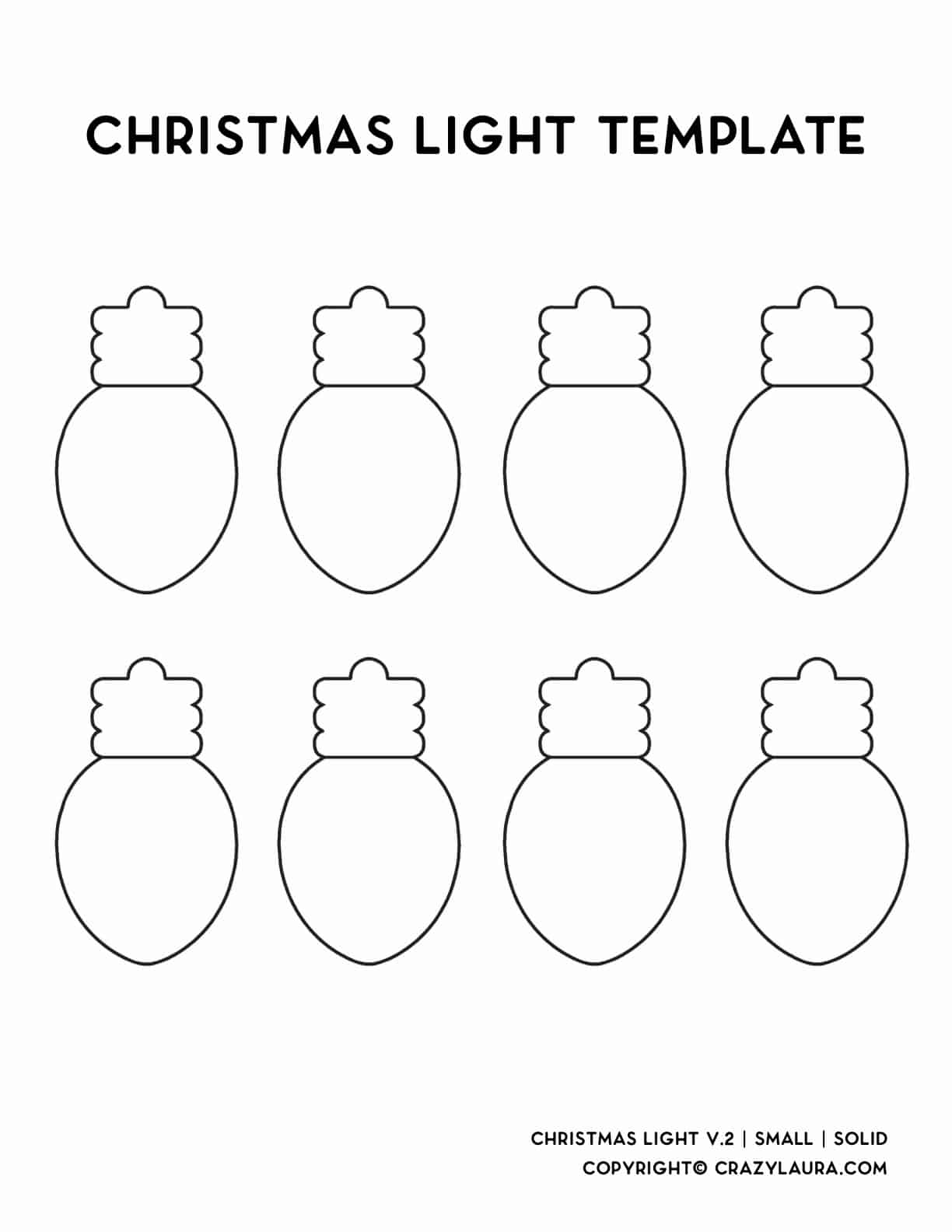 christmas bulb outline printable