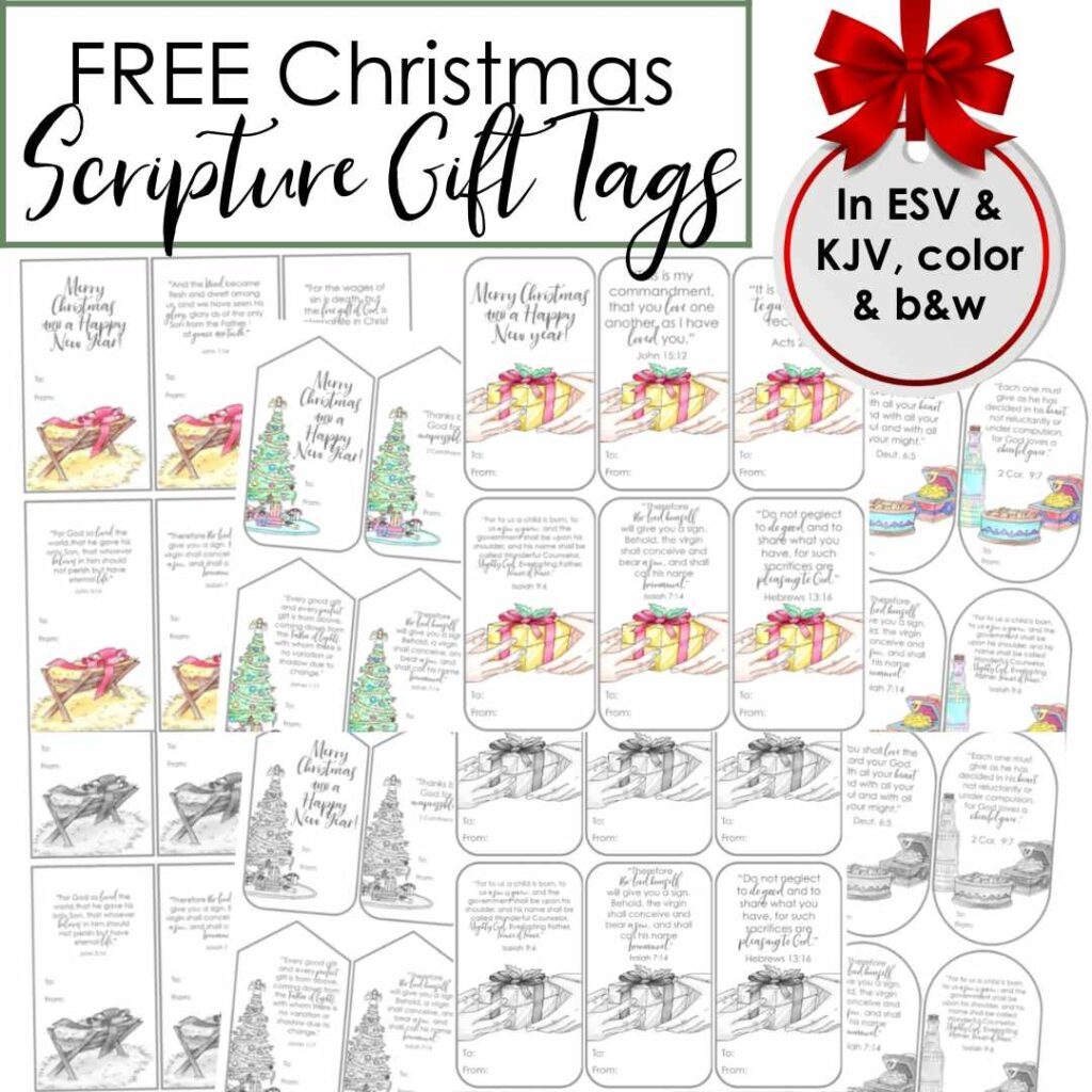 Free Christmas Scripture Gift Tags