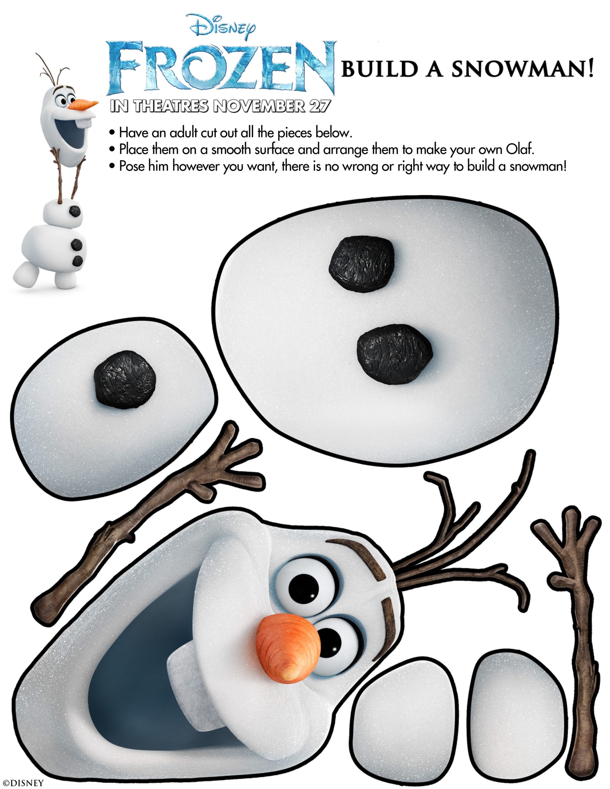 Free Disneys Frozen Olaf Printables