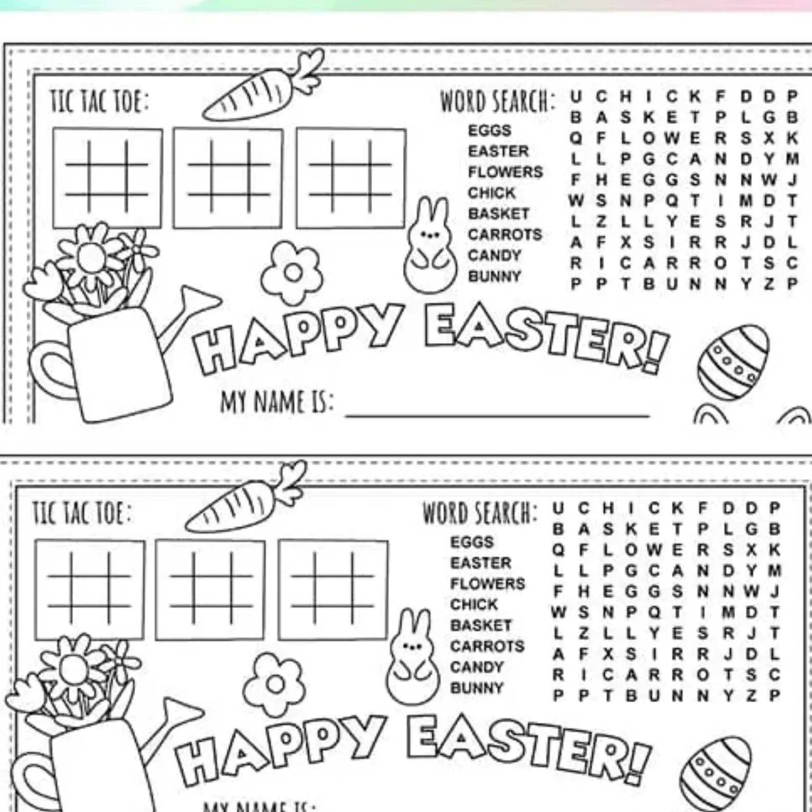 Free Easter Printable Activities