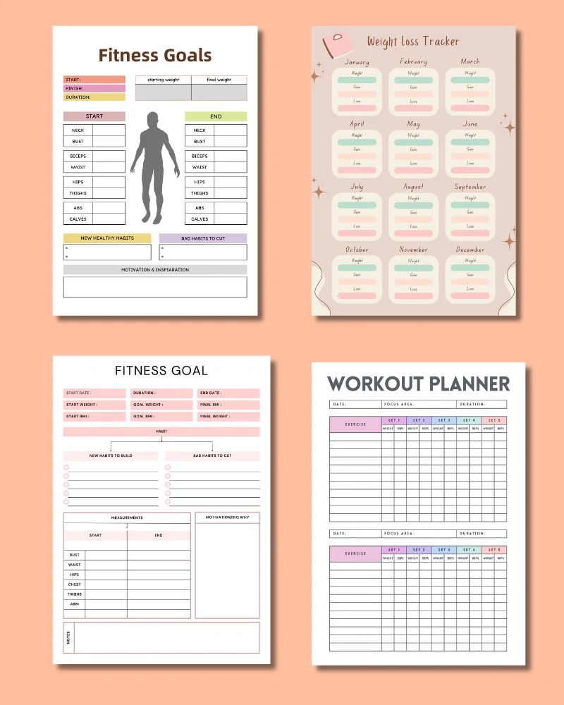 Free Fitnesstracker Printable