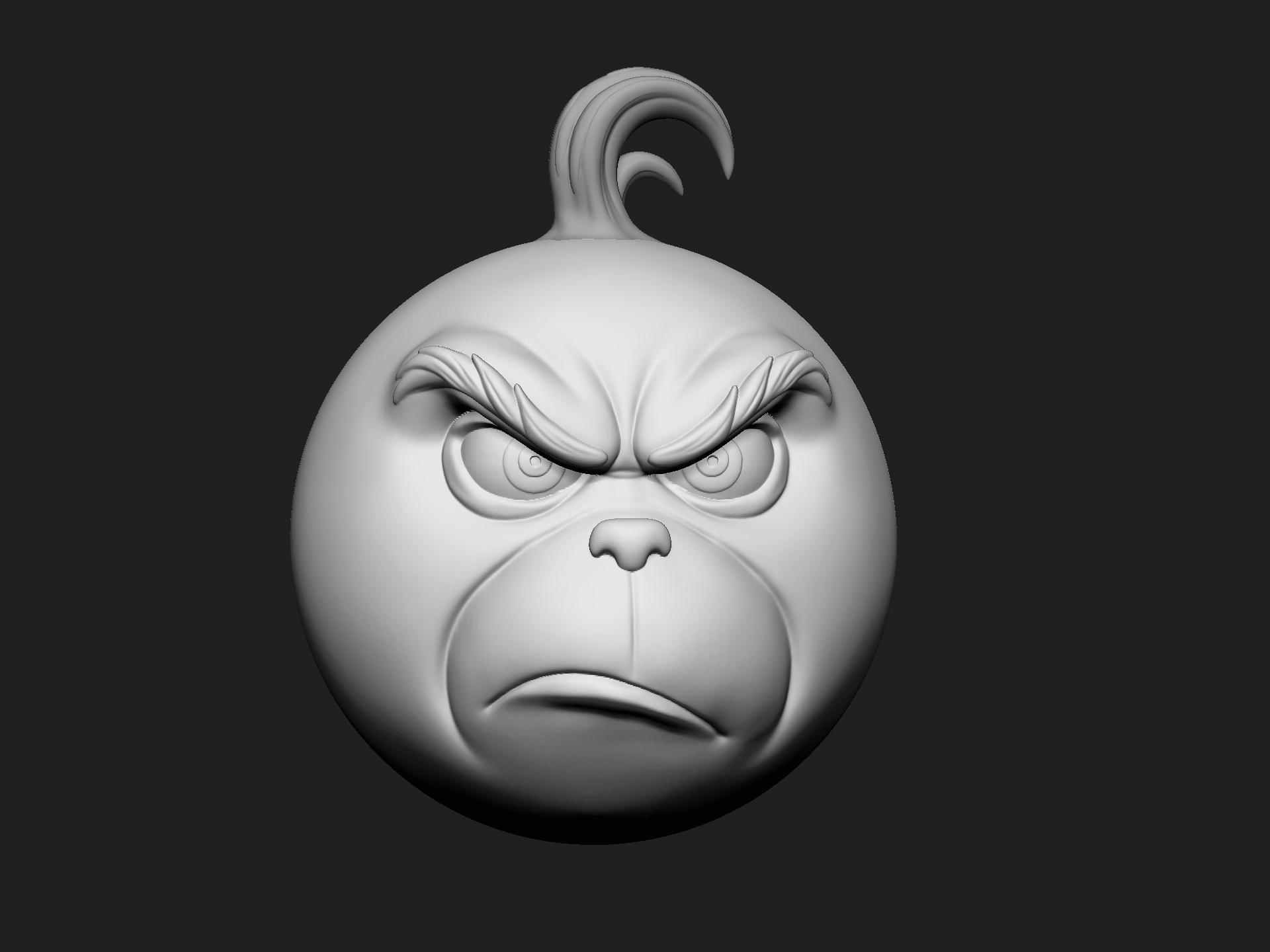 Free Grinch Face Ball 3d Printable Stl Dropping