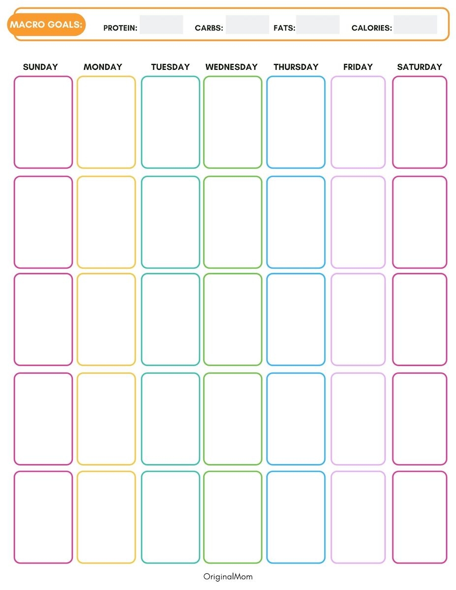 Free Macro Meal Plan Templates