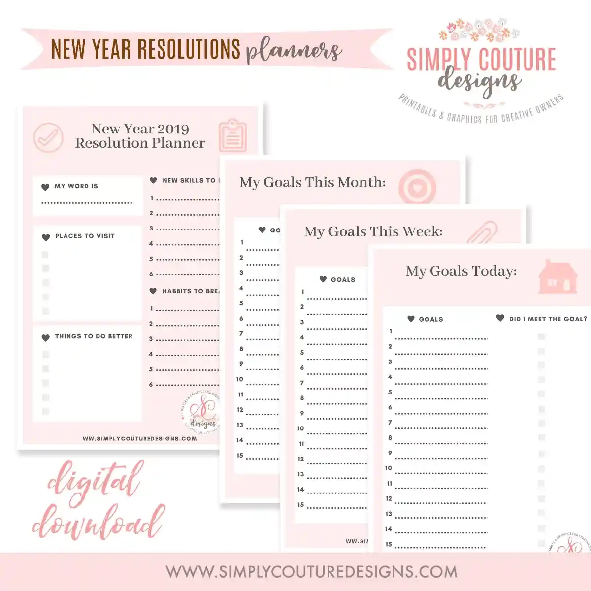 free printable new year resolution template
