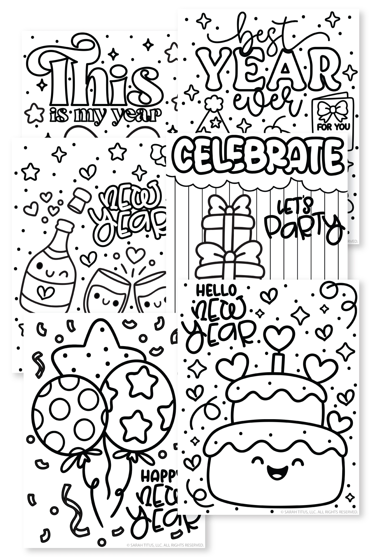 Free New Years Coloring Pages