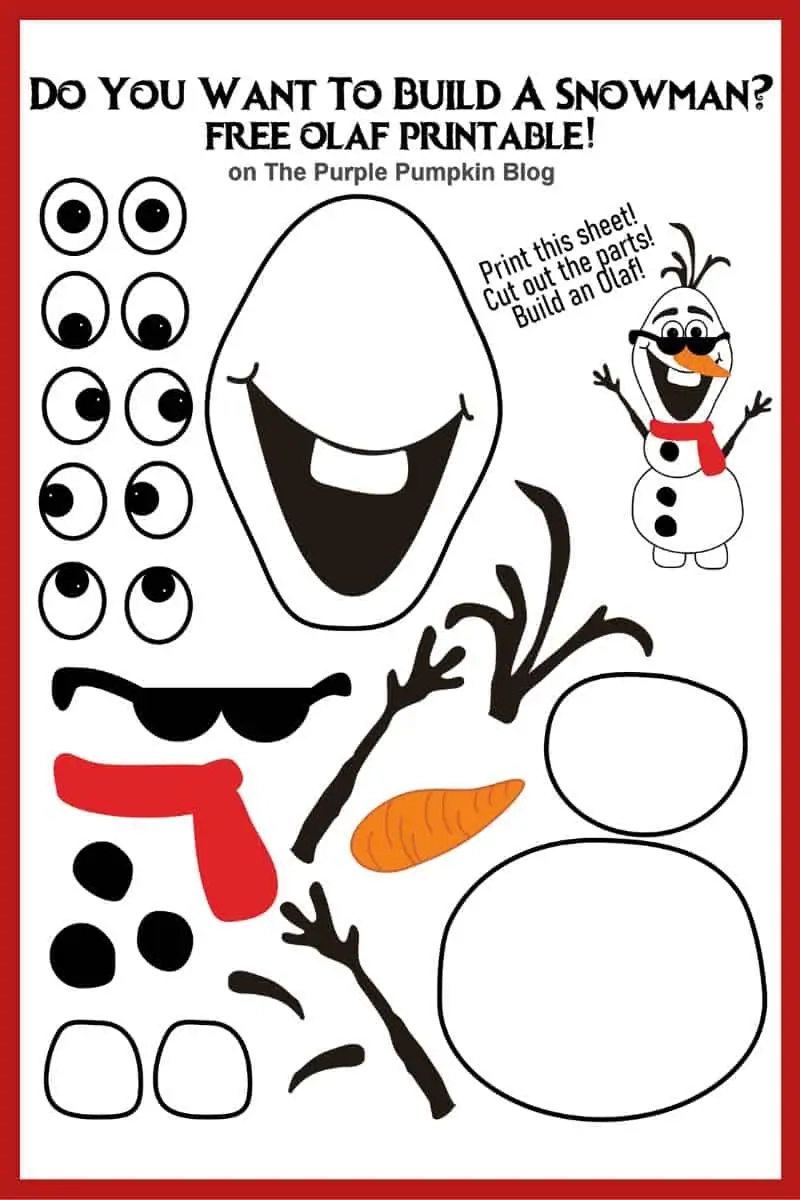 Free Olaf Printable Free Olaf Printable