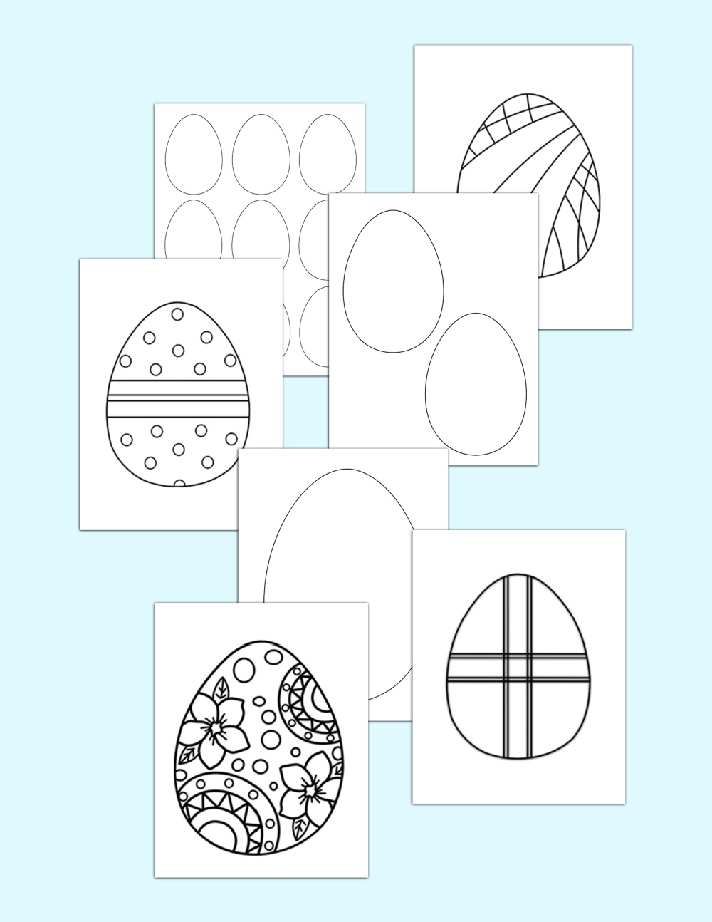 printable easter eggs outline printable easter eggs outline