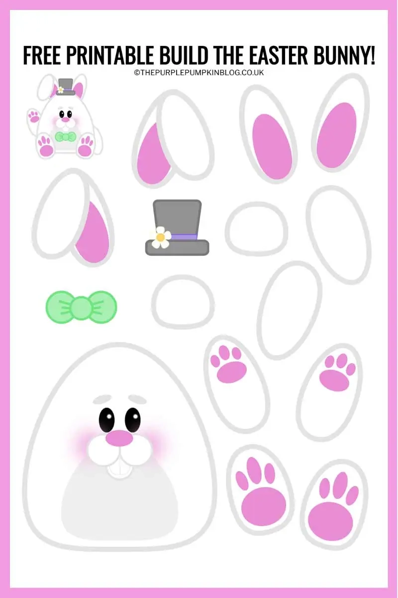 Free Printable Build The Easter Bunny Paper Template Free Printable Build The Easter Bunny Paper Template