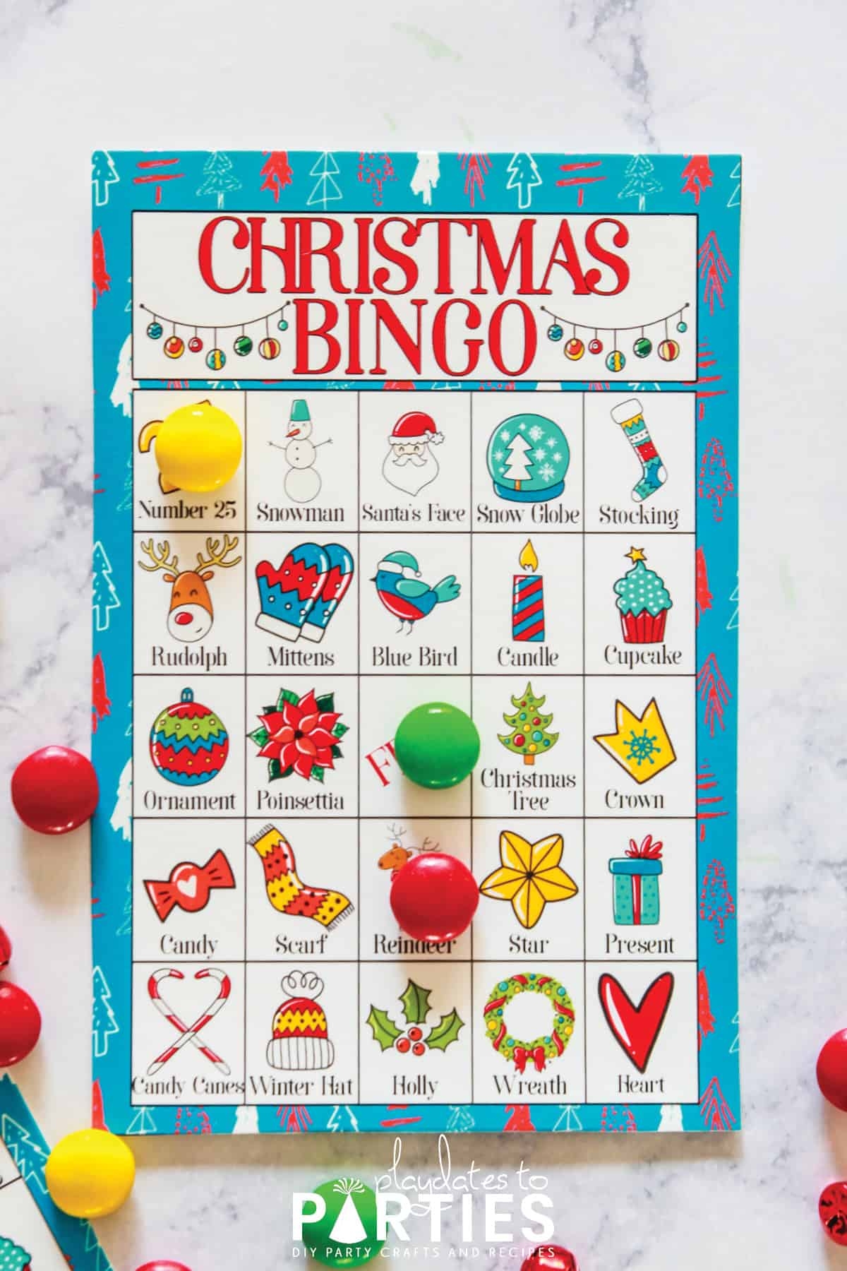 christmas words bingo printable