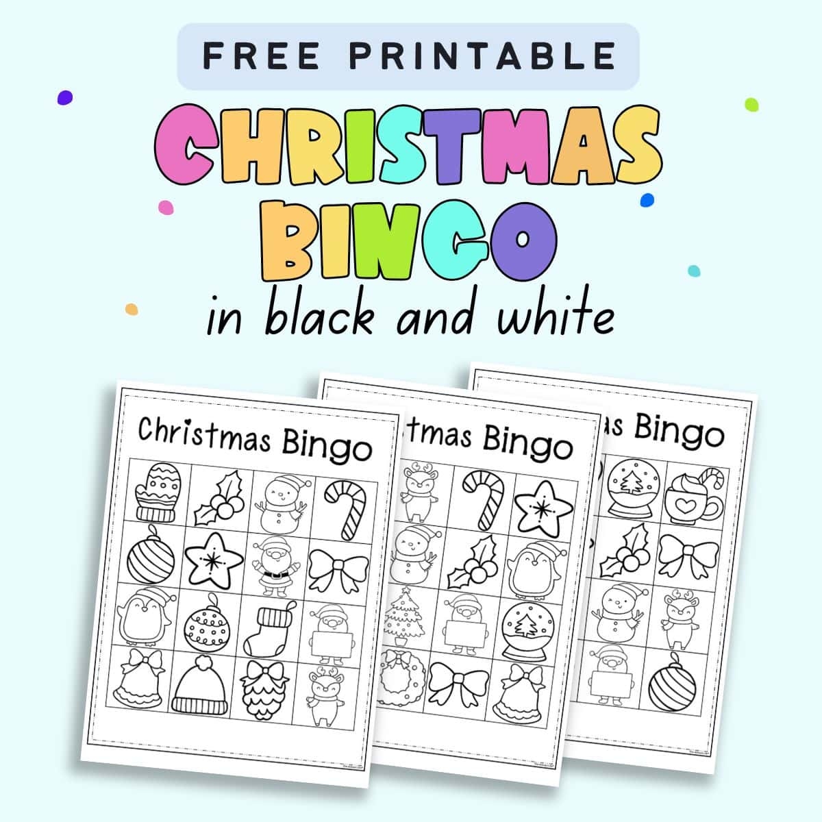 Free Printable Christmas Bingo Cards Free Printable Christmas Bingo Cards
