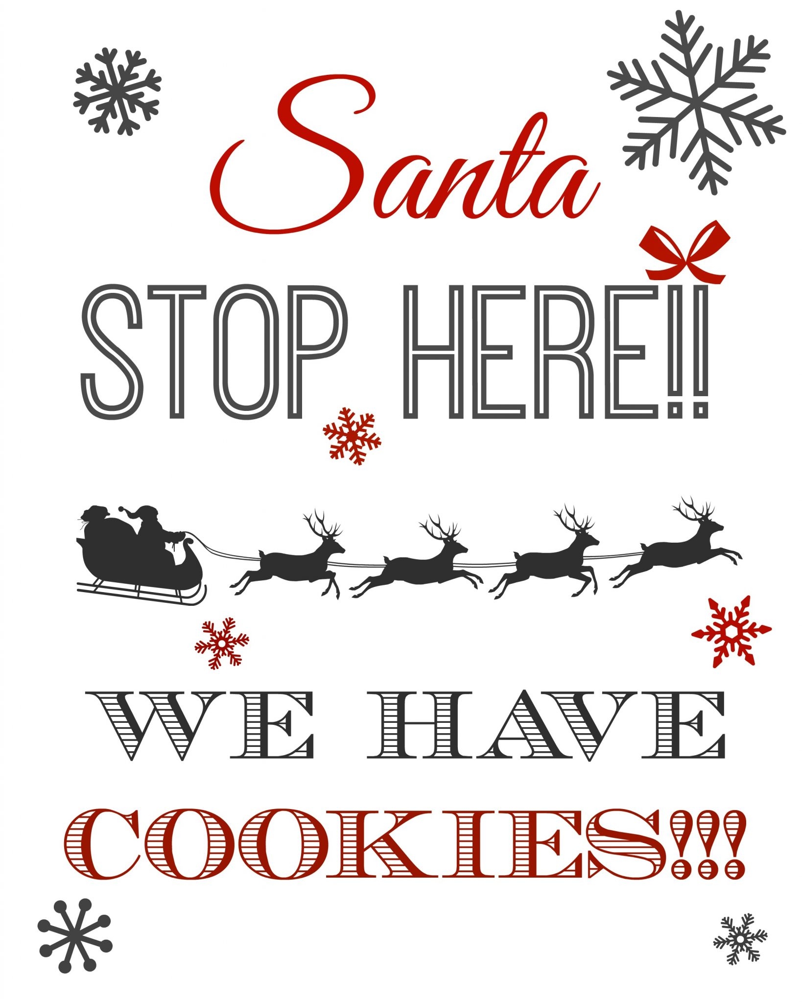 Free Printable Christmas Eve Milk And