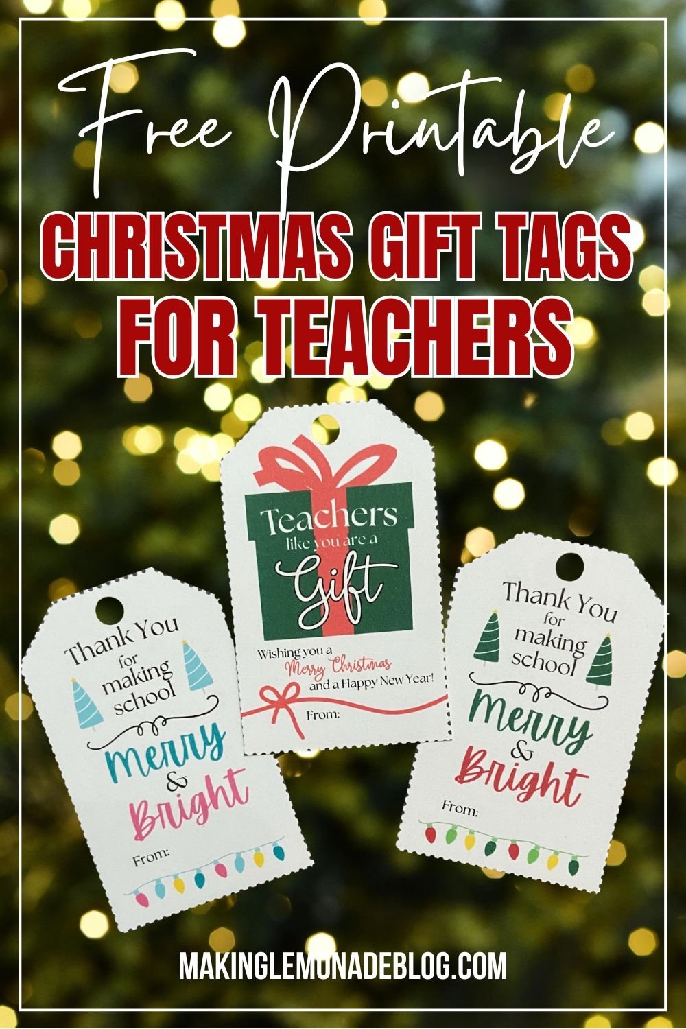 Free Printable Christmas Gift Tags For Teachers