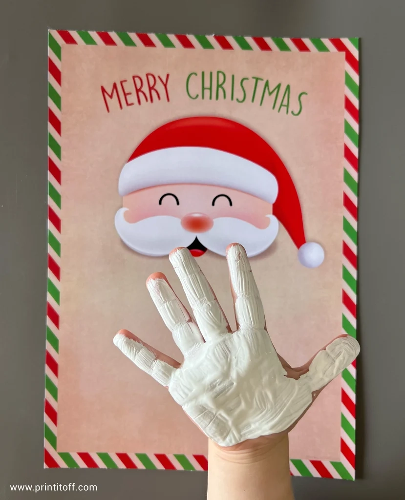free christmas handprint printable