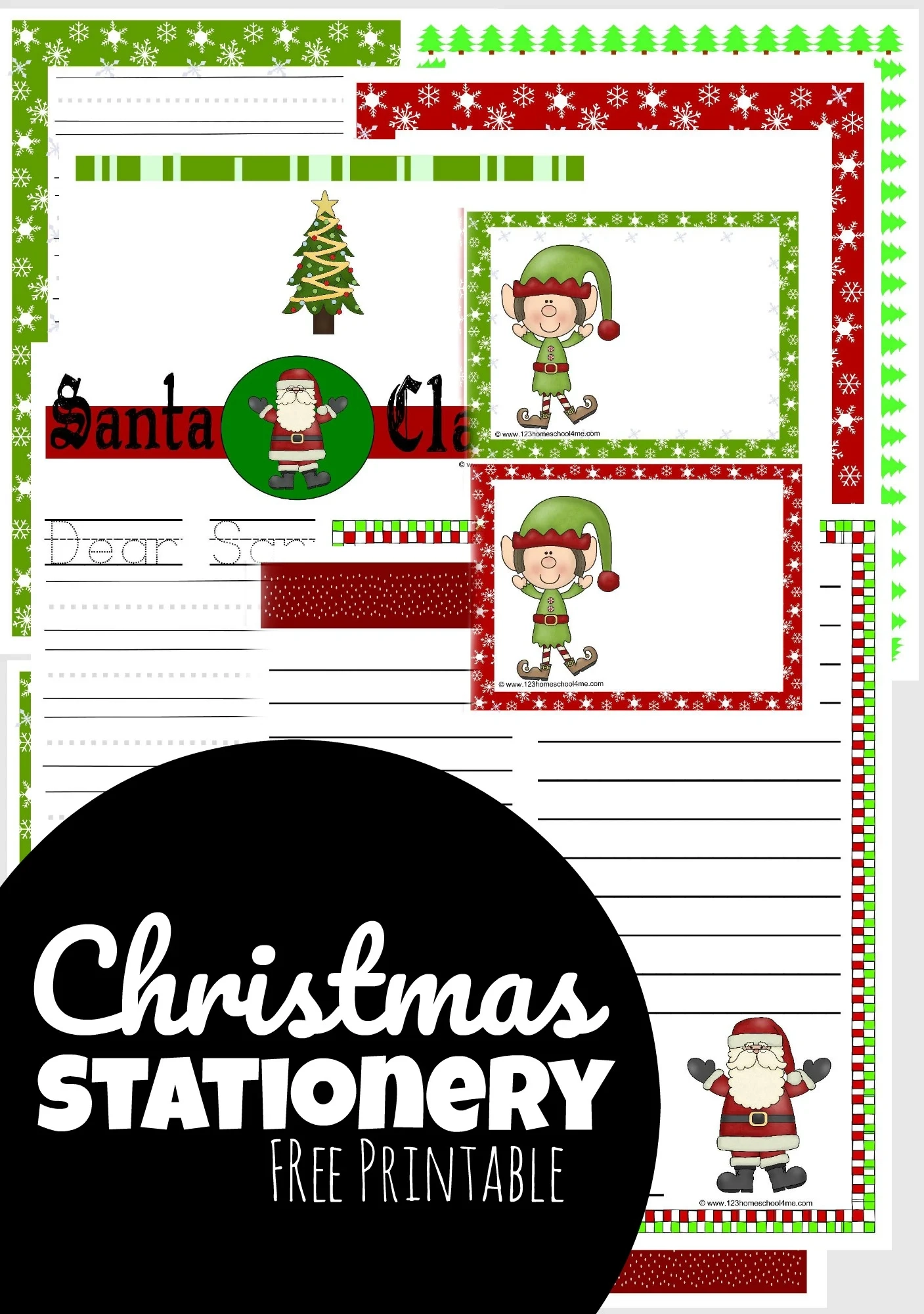 christmas stationery printable free word