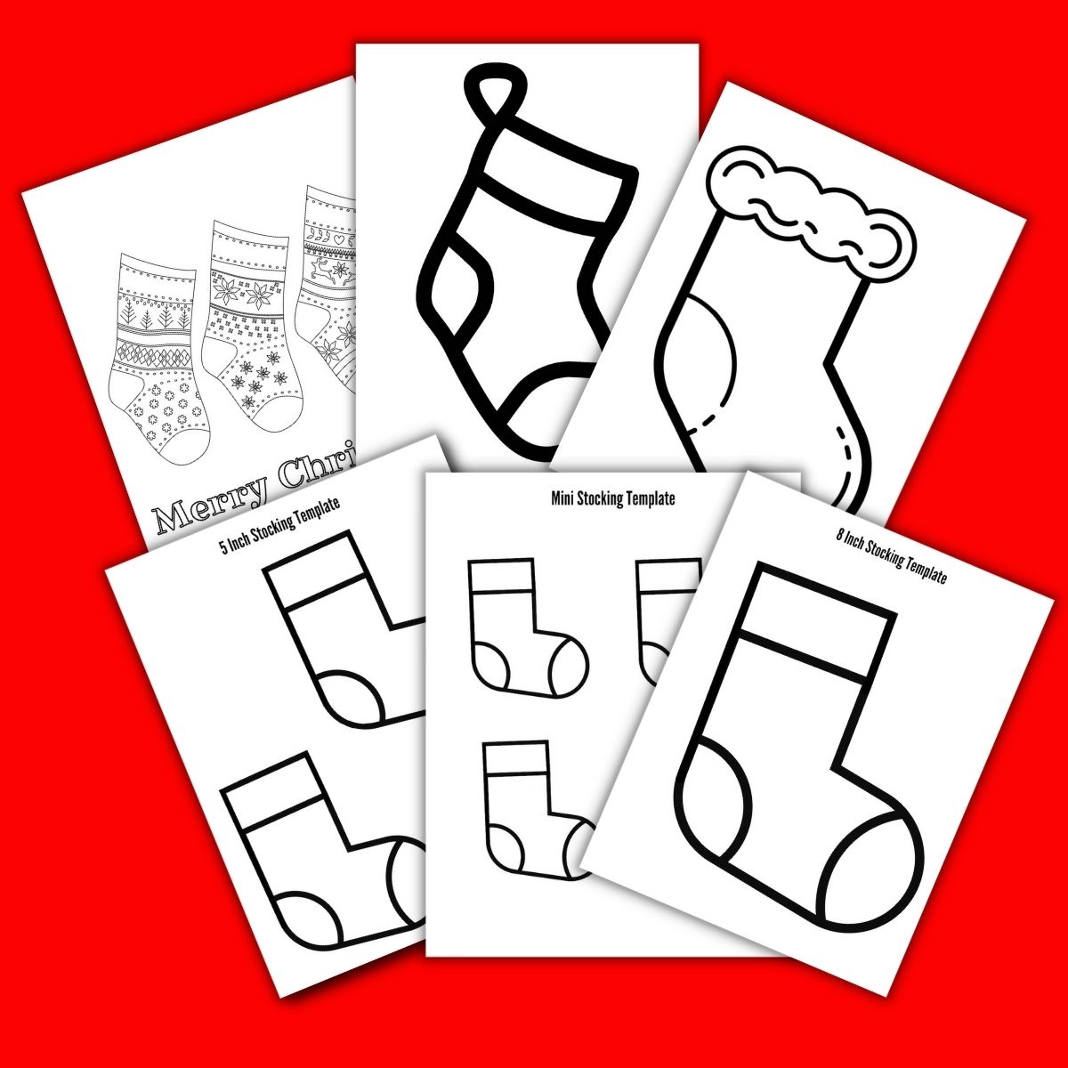 christmas stocking stencil printable