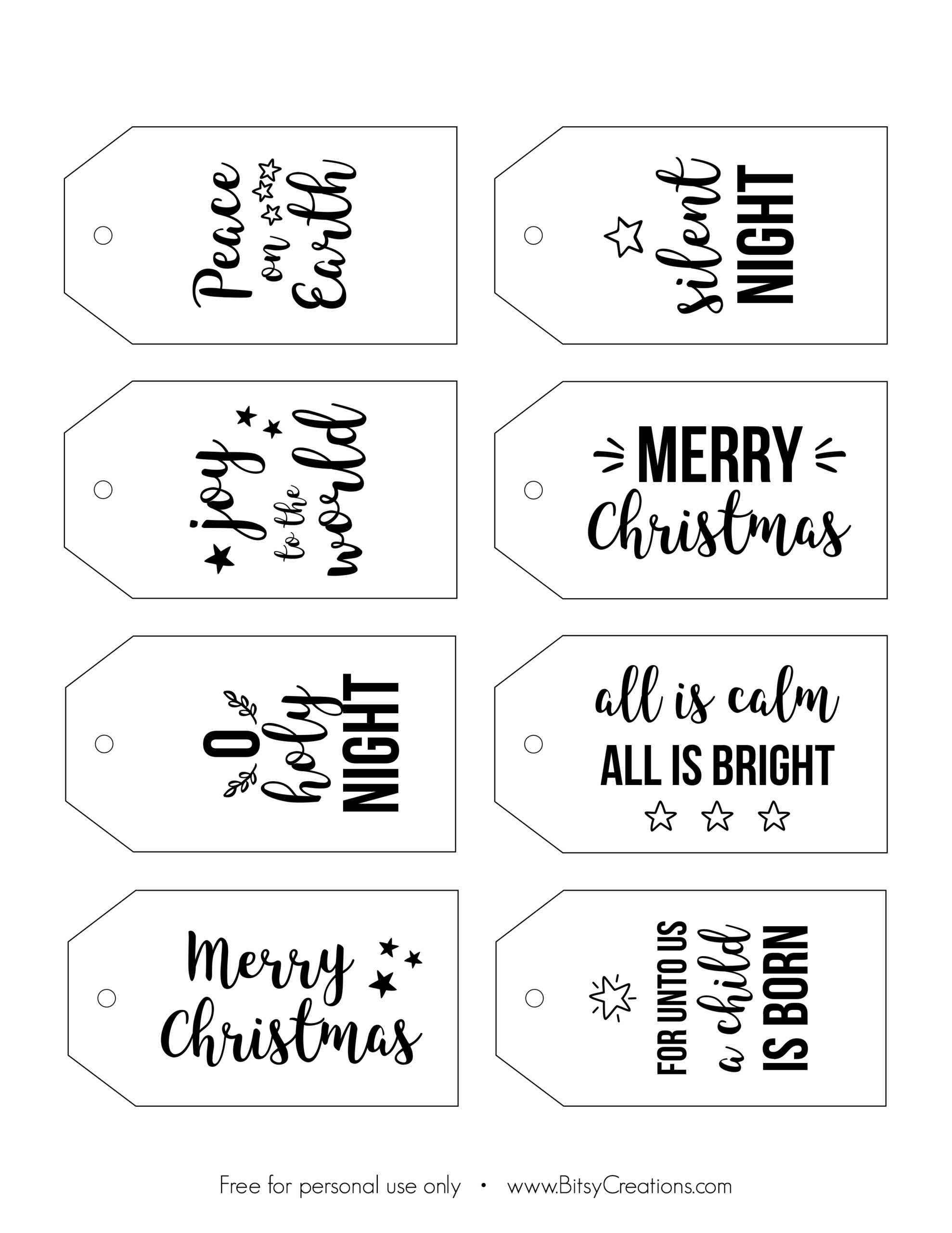 Free Printable Christmas Tags Free Printable Christmas Tags