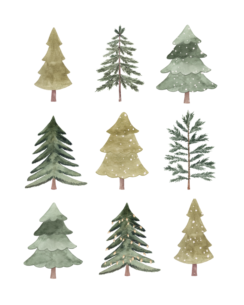 Free Printable Christmas Tree Art