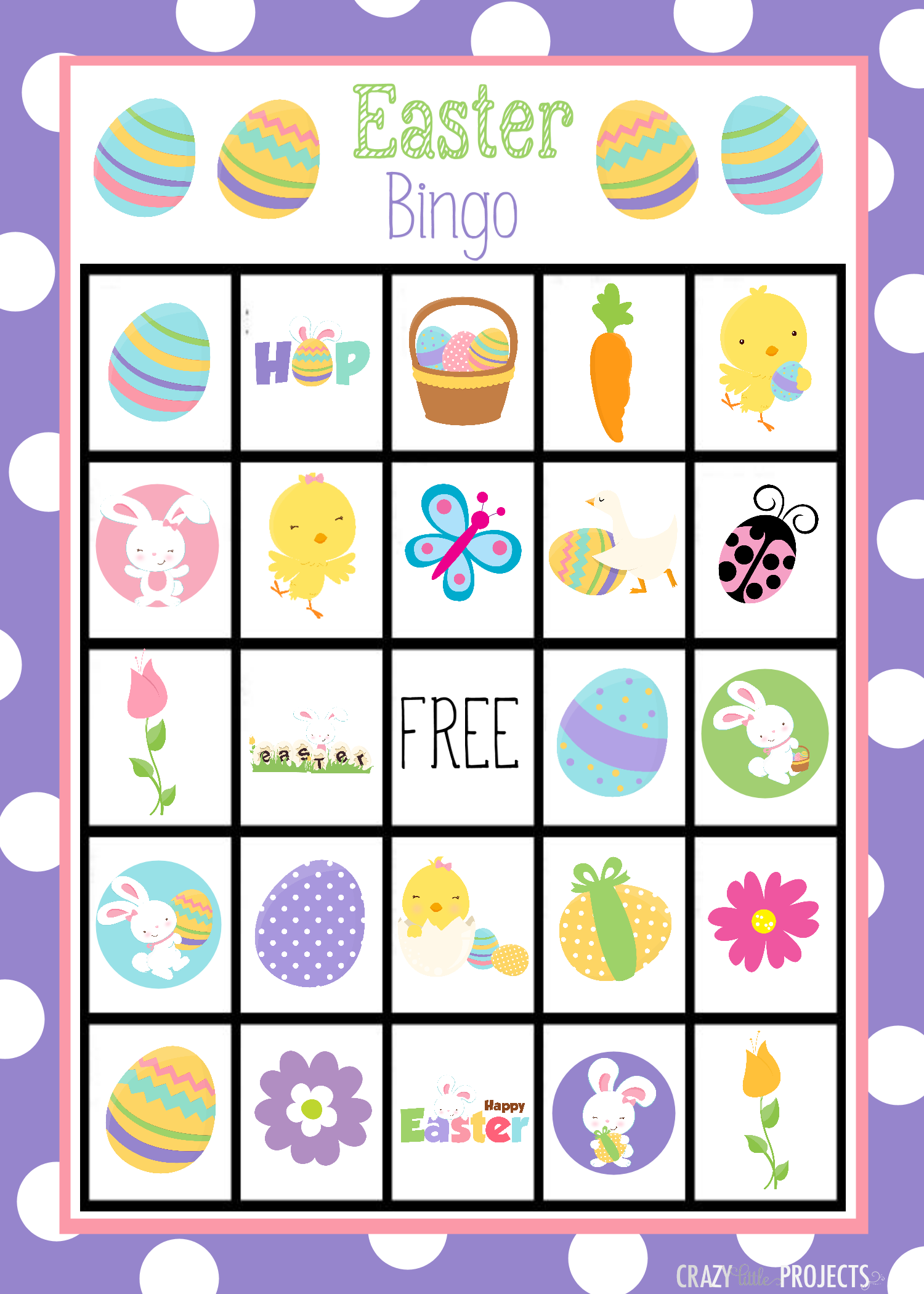 free printable easter bingo games