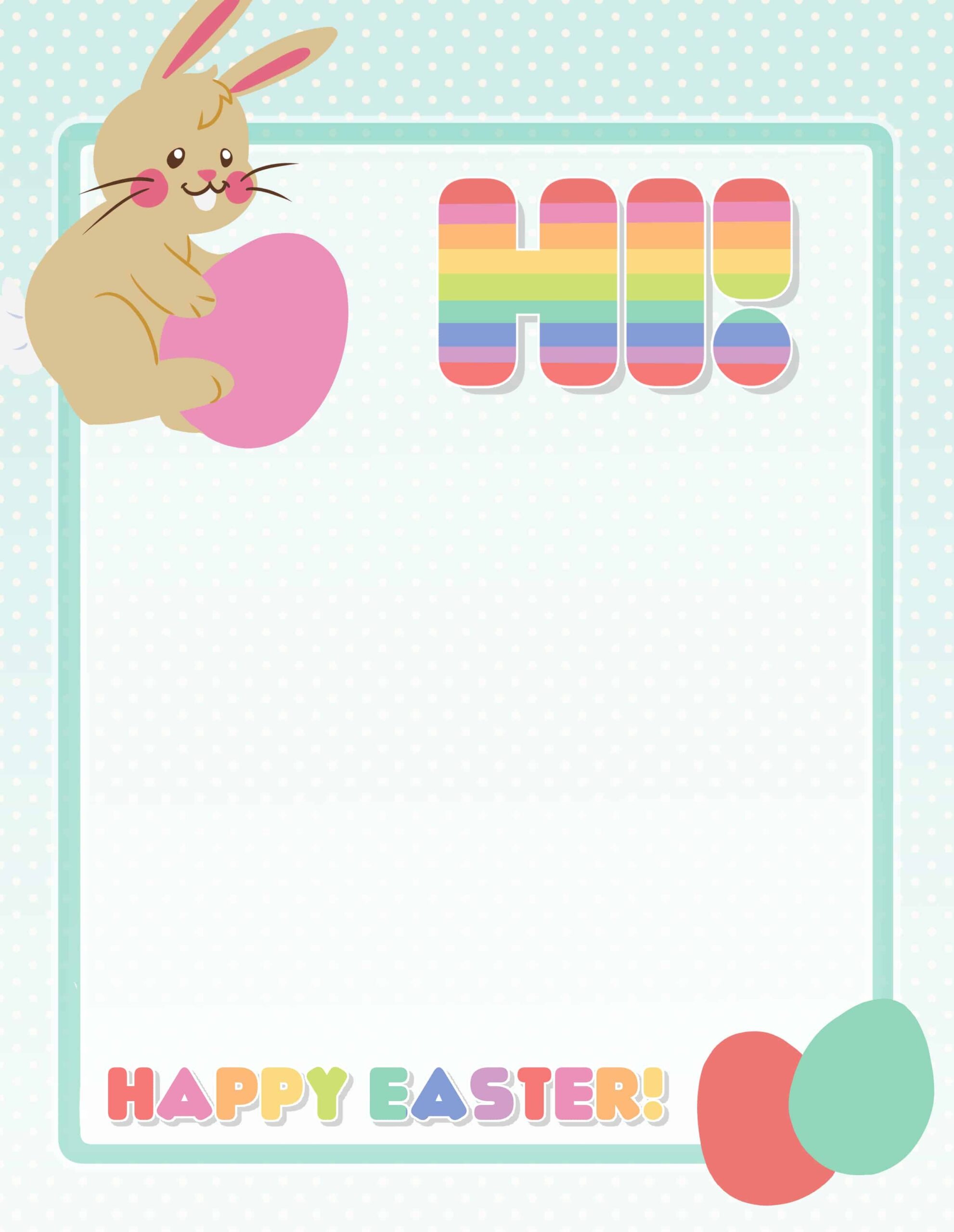 Free Printable Easter Bunny Letters