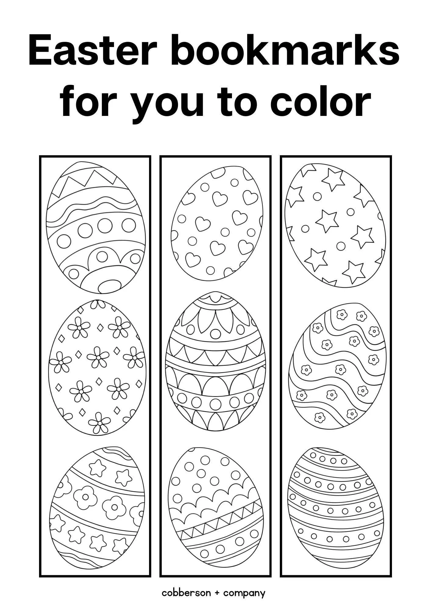 Free Printable Easter Coloring Bookmarks Free Printable Easter Coloring Bookmarks