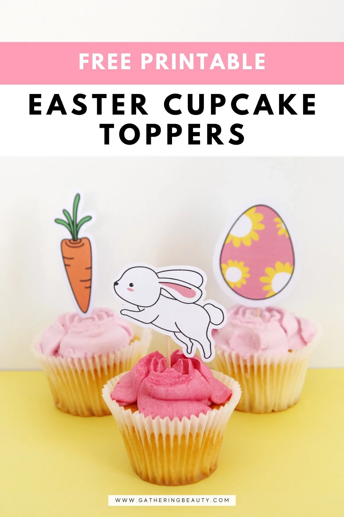 Free Printable Easter Cupcake Toppers